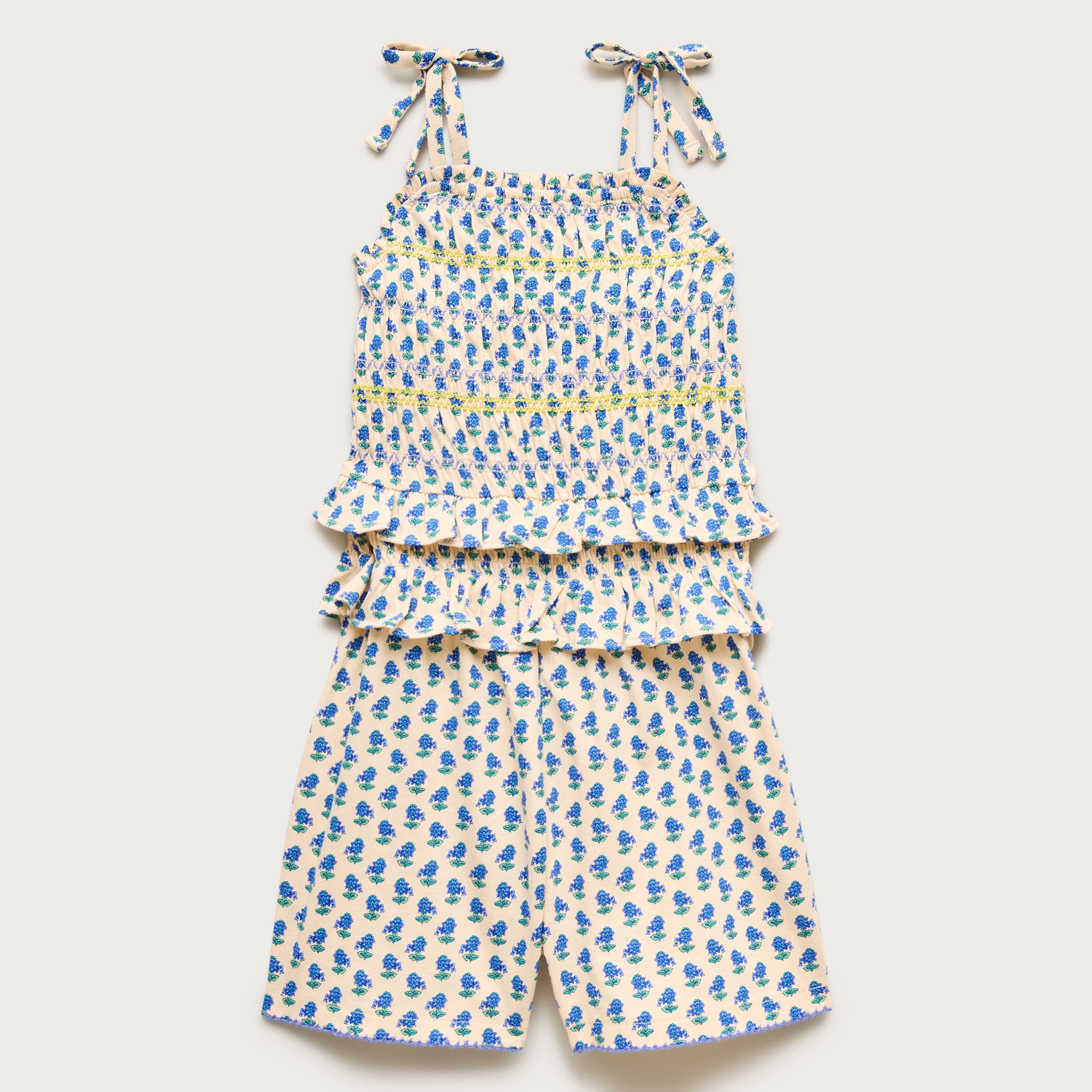 Girls' smocked romper in broken-in-jersey from J.Crew - $67