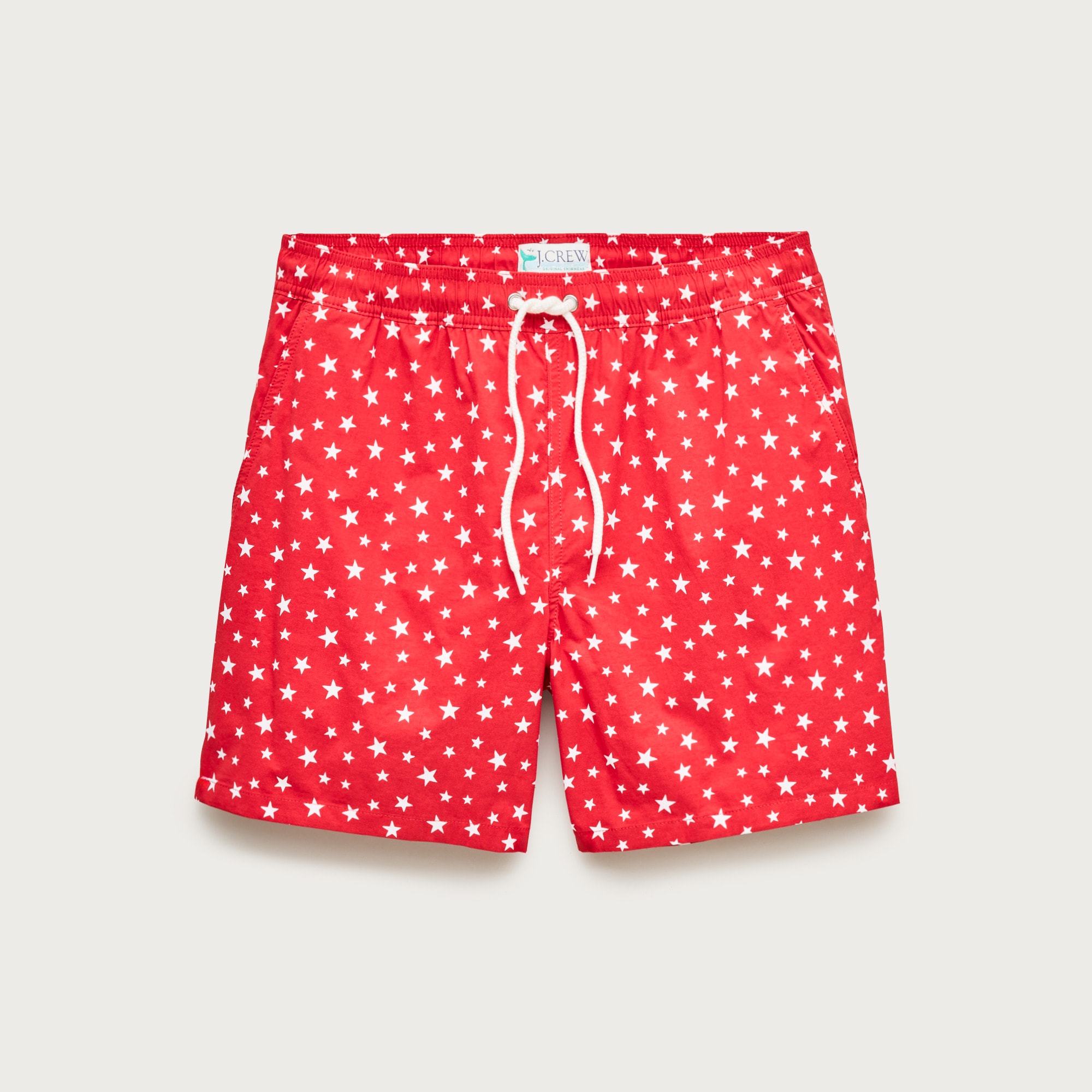 6" swim trunk in star print