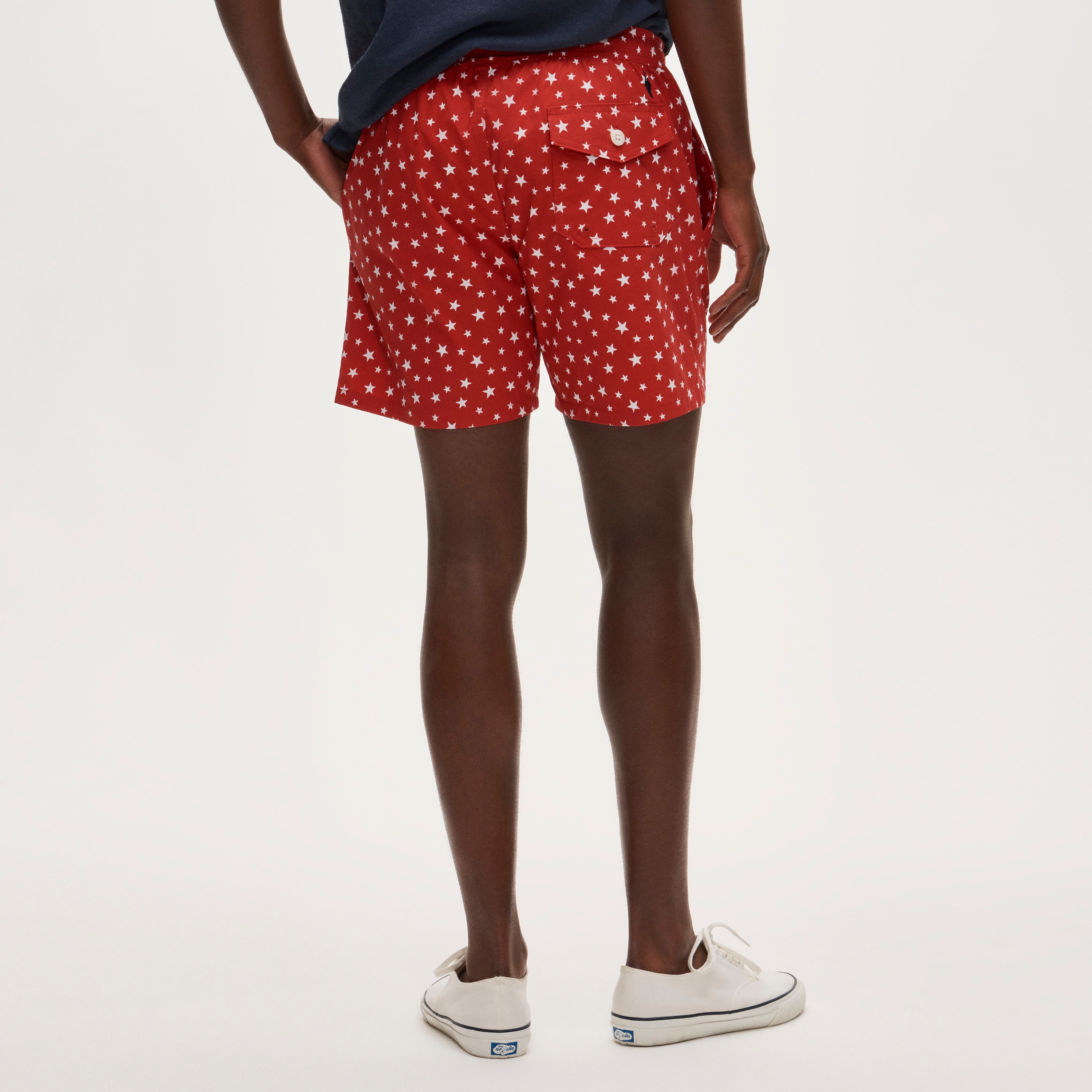 6" swim trunk in star print
