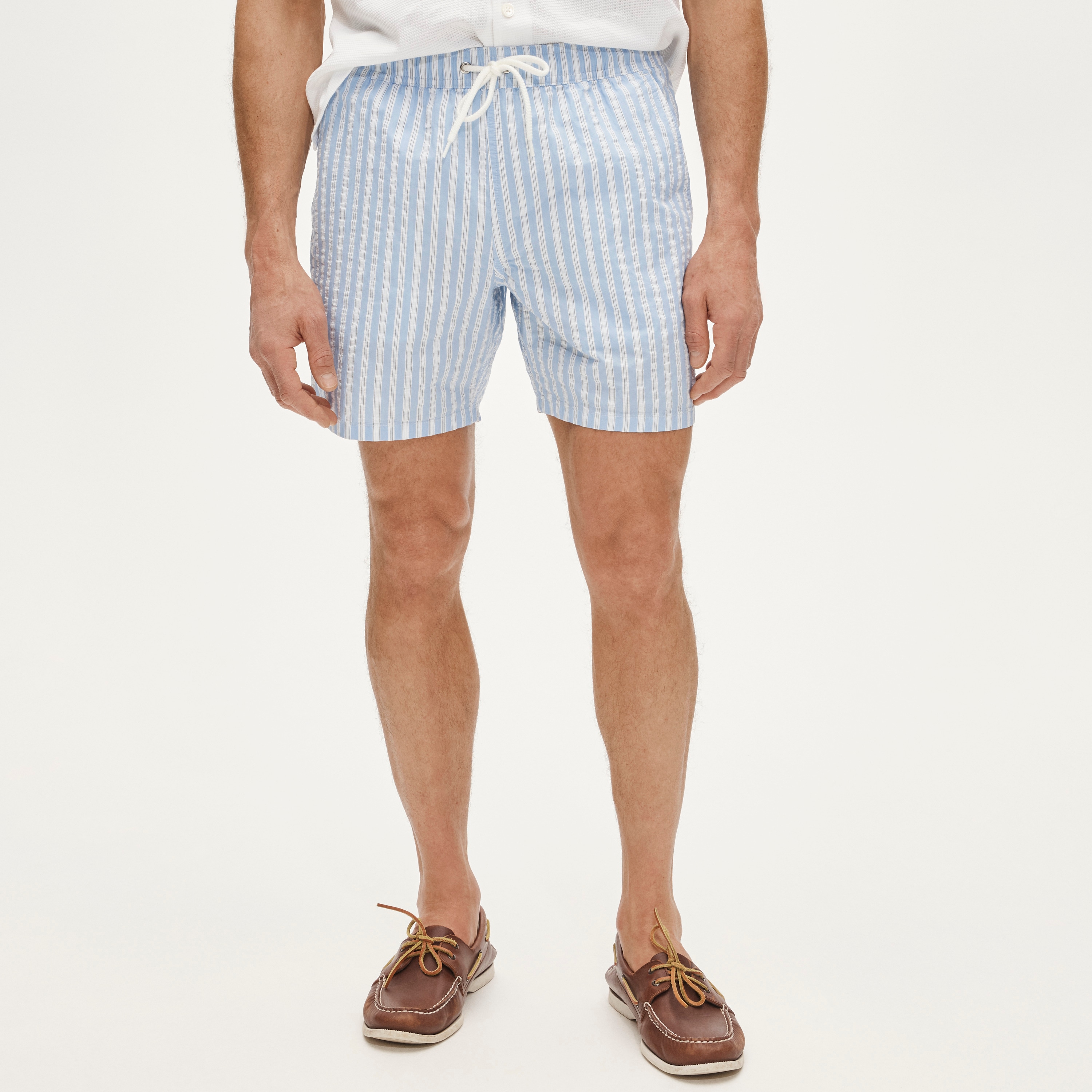 6" swim trunk in seersucker