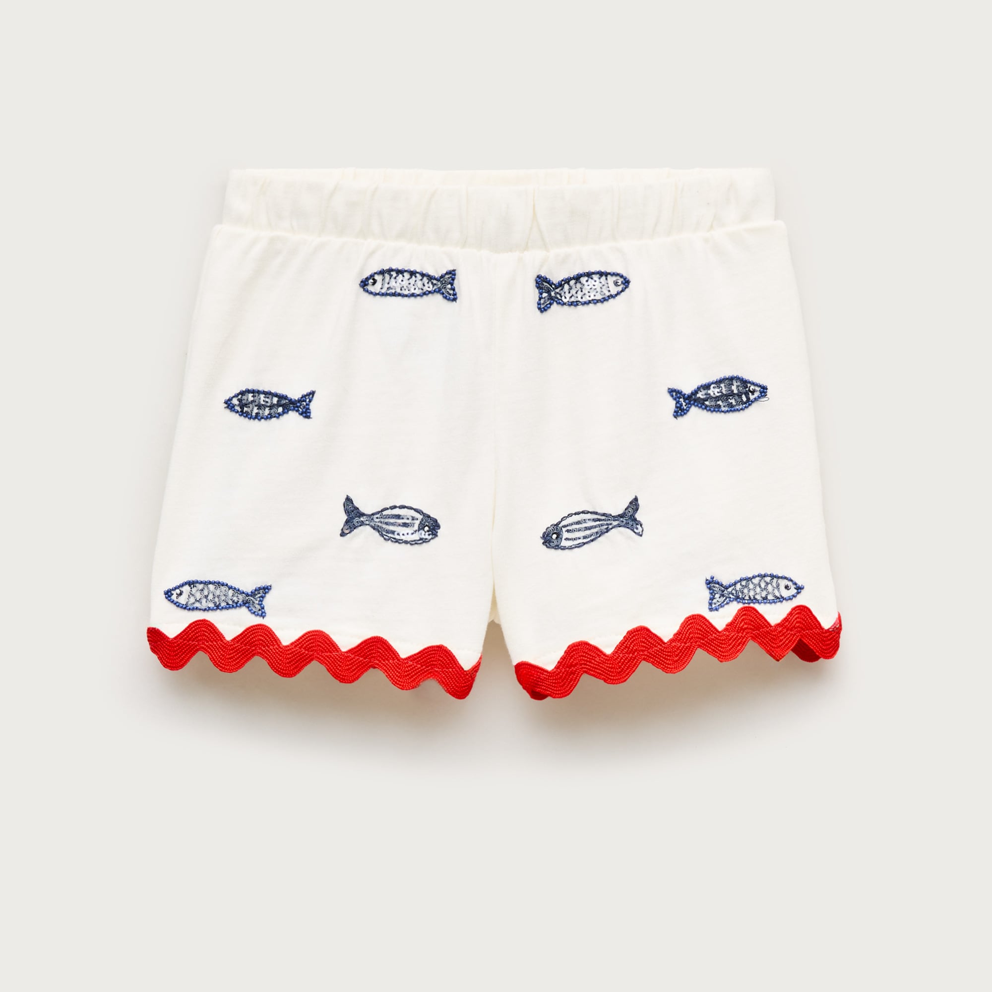 Girls' beaded fish pull-on short in jersey from J.Crew - $67