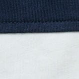 Kids' junior varsity rugby polo shirt in striped heritage jersey NAVY WITH IVORY STRIPE