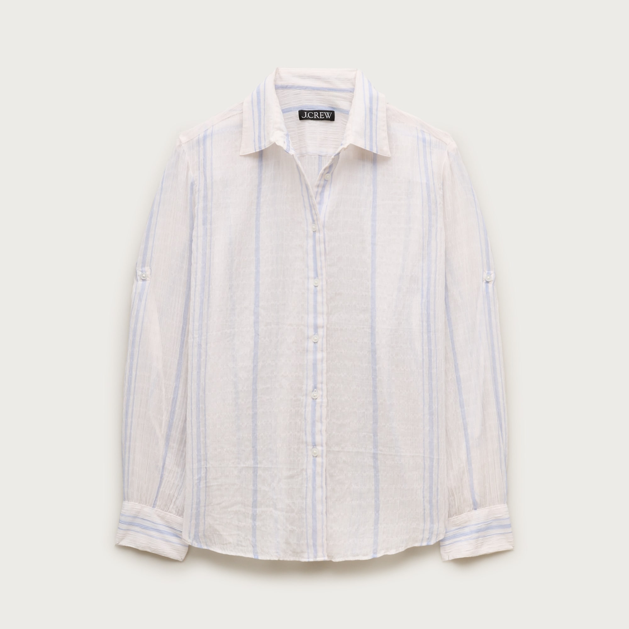 Jules classic-fit button-up shirt in striped textured gauze
