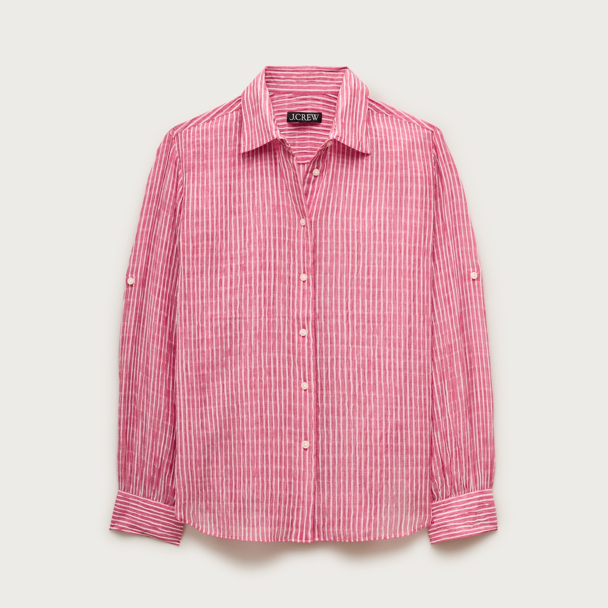 Jules classic-fit button-up shirt in striped textured gauze