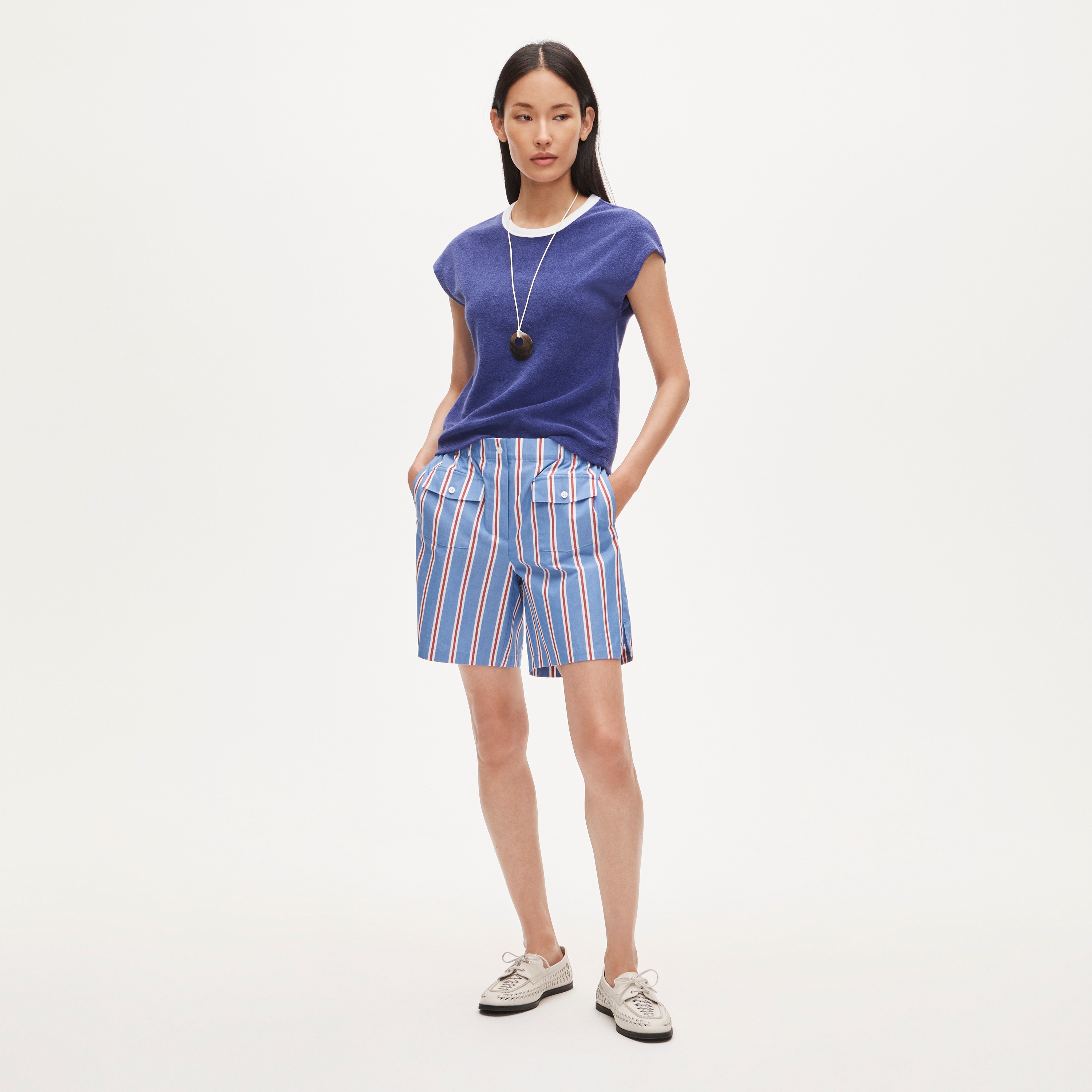 Towel terry dolman-sleeve T-shirt
