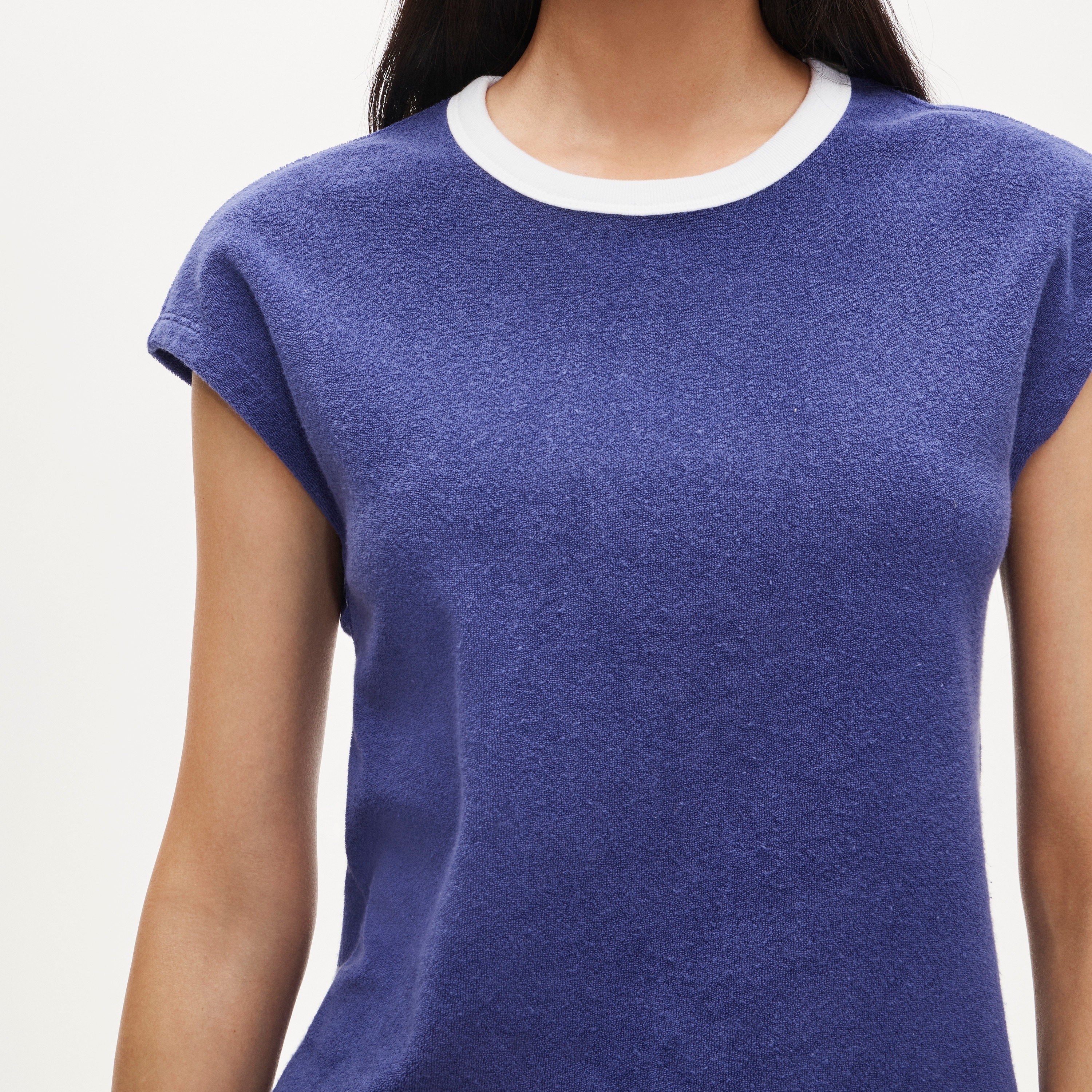 Towel terry dolman-sleeve T-shirt