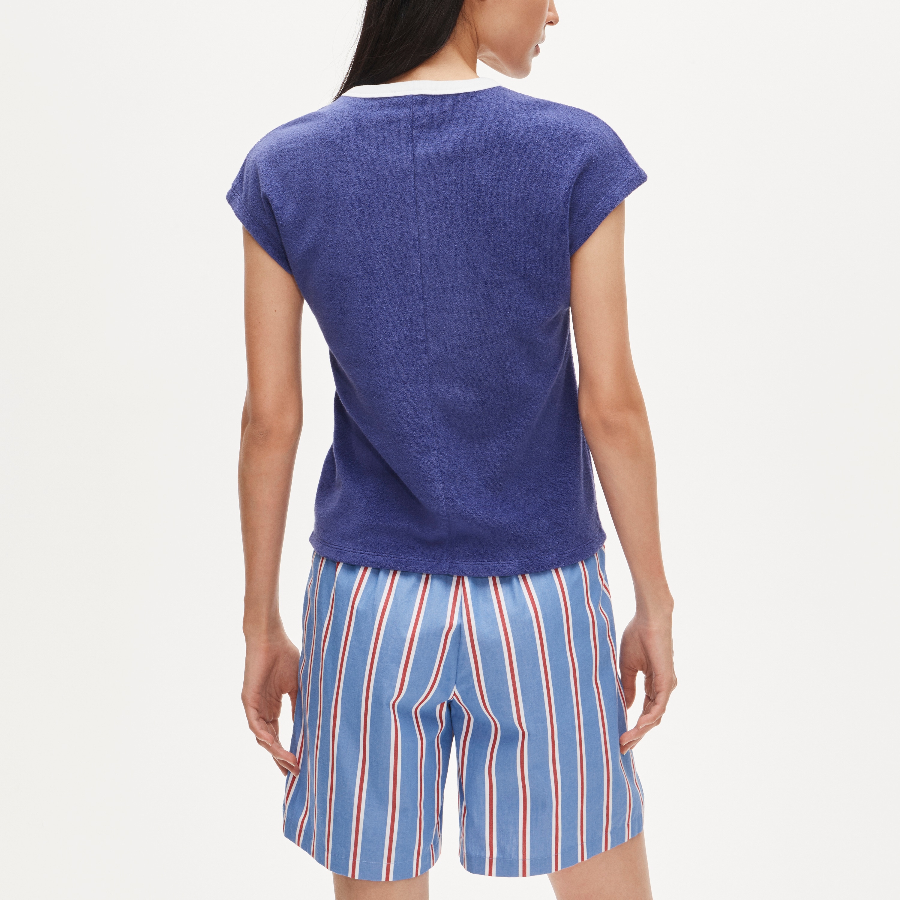 Towel terry dolman-sleeve T-shirt