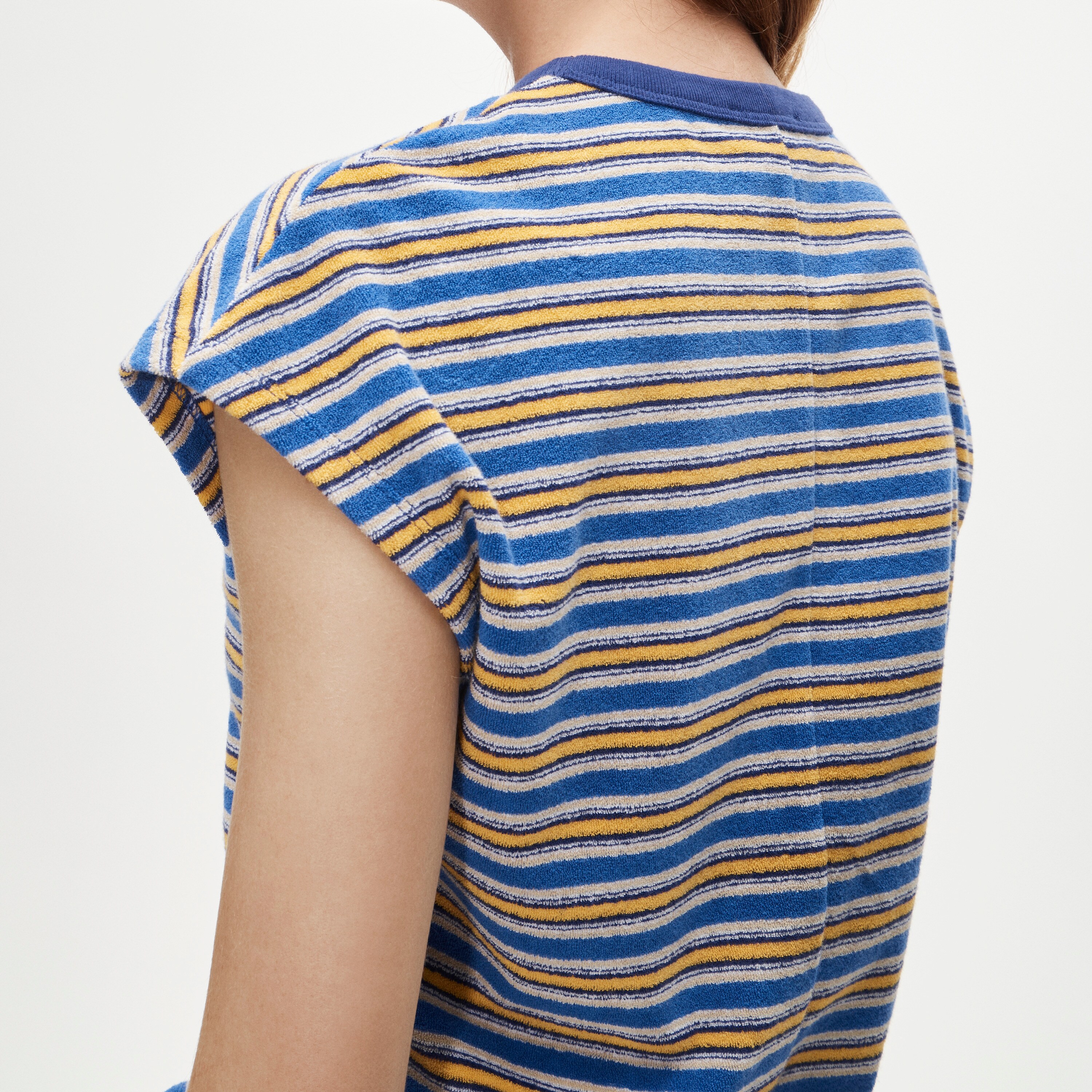 Towel terry dolman tee in stripe