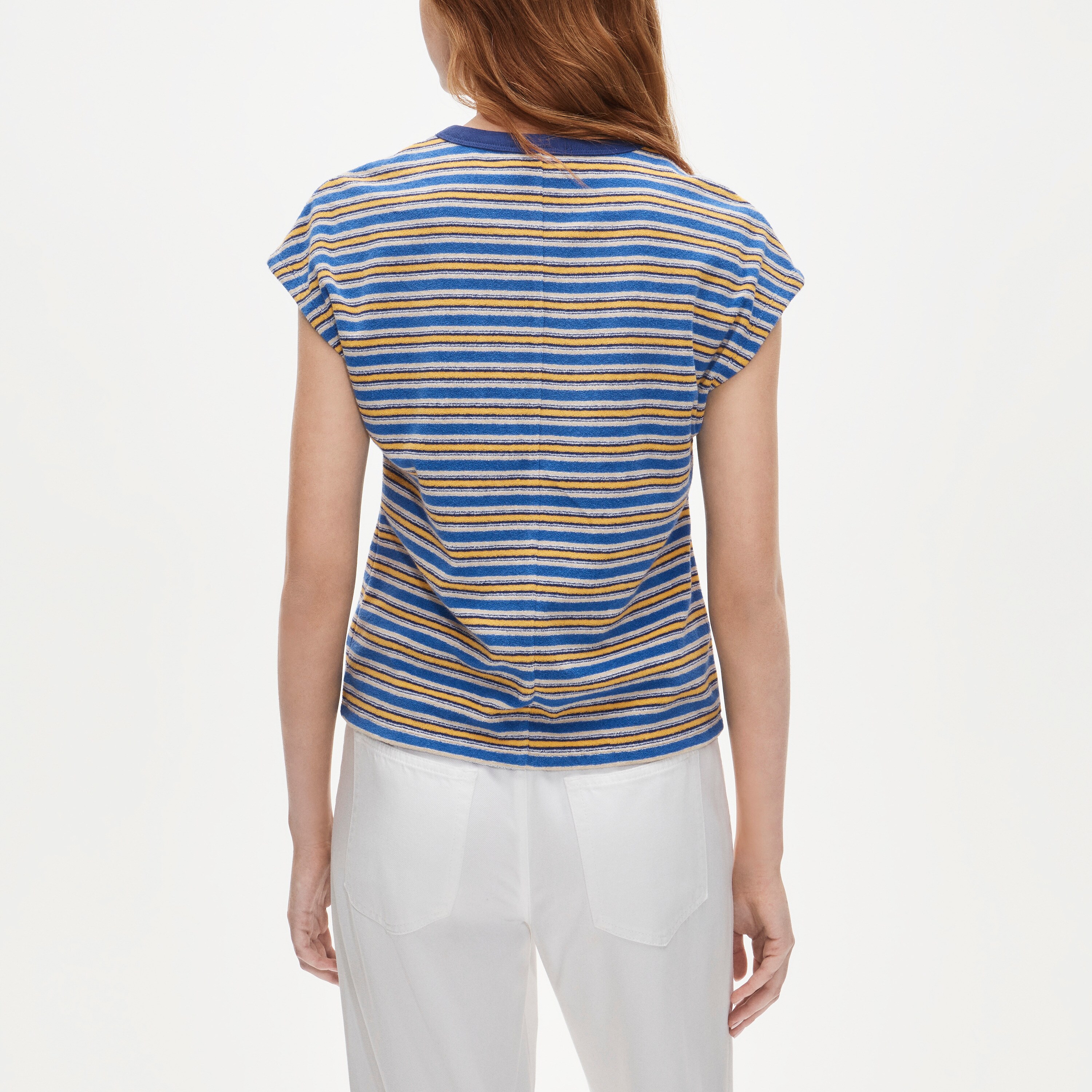 Towel terry dolman tee in stripe