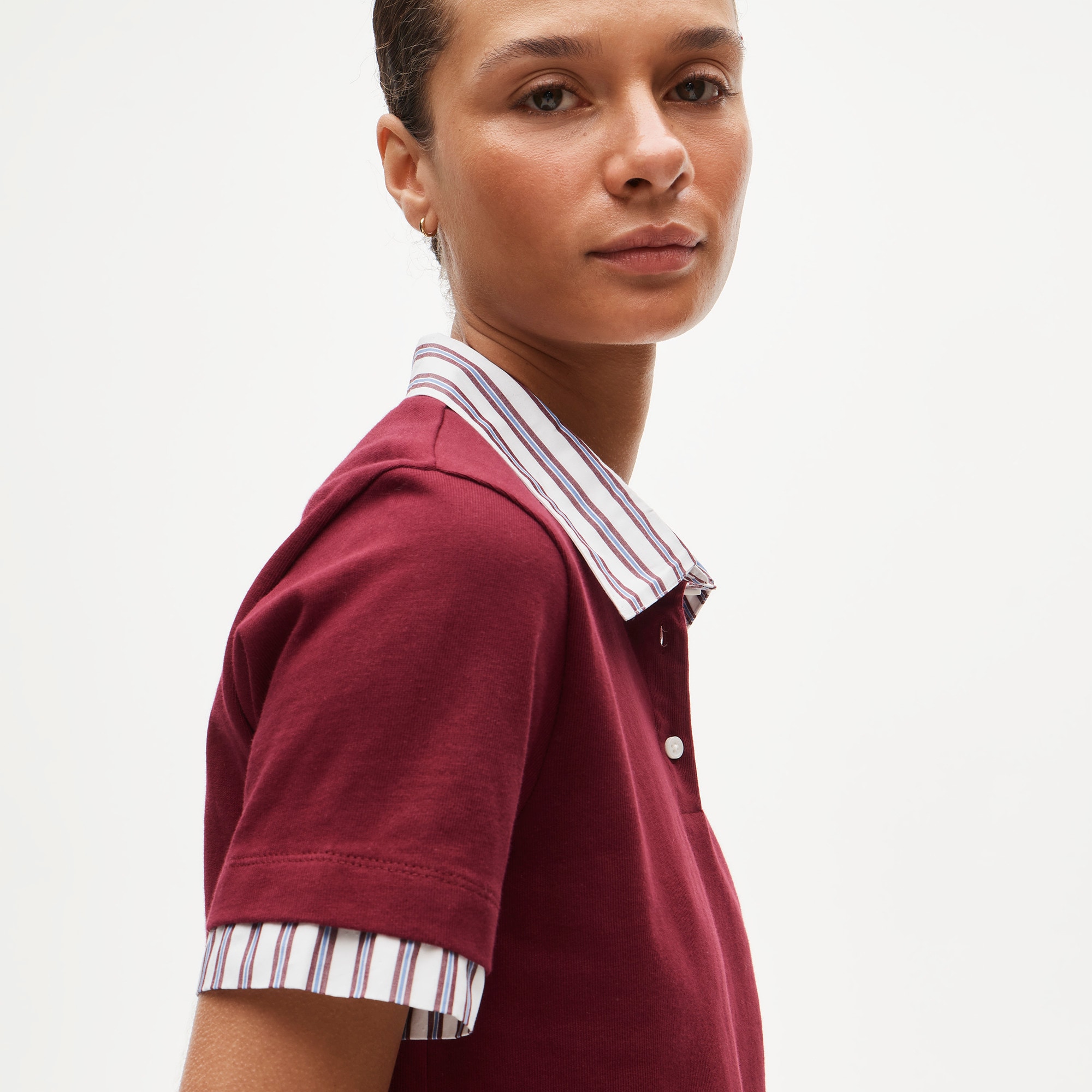 Layered polo shirt in mariner cotton - image 4