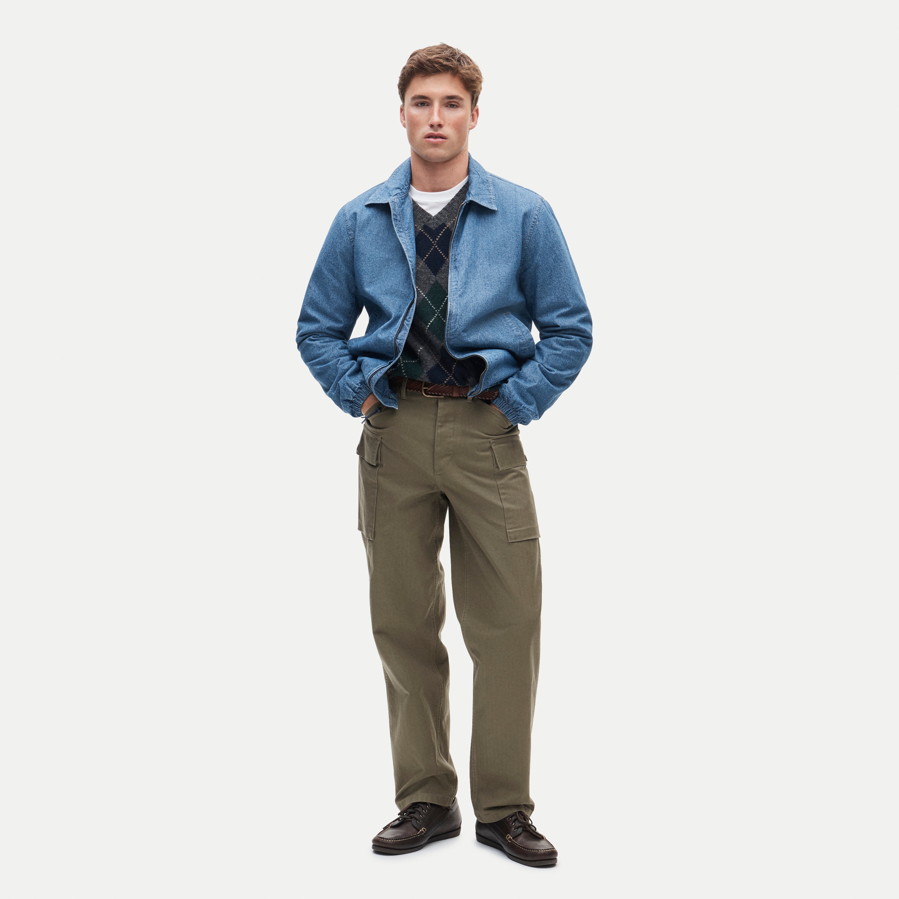 Harrington jacket in chambray