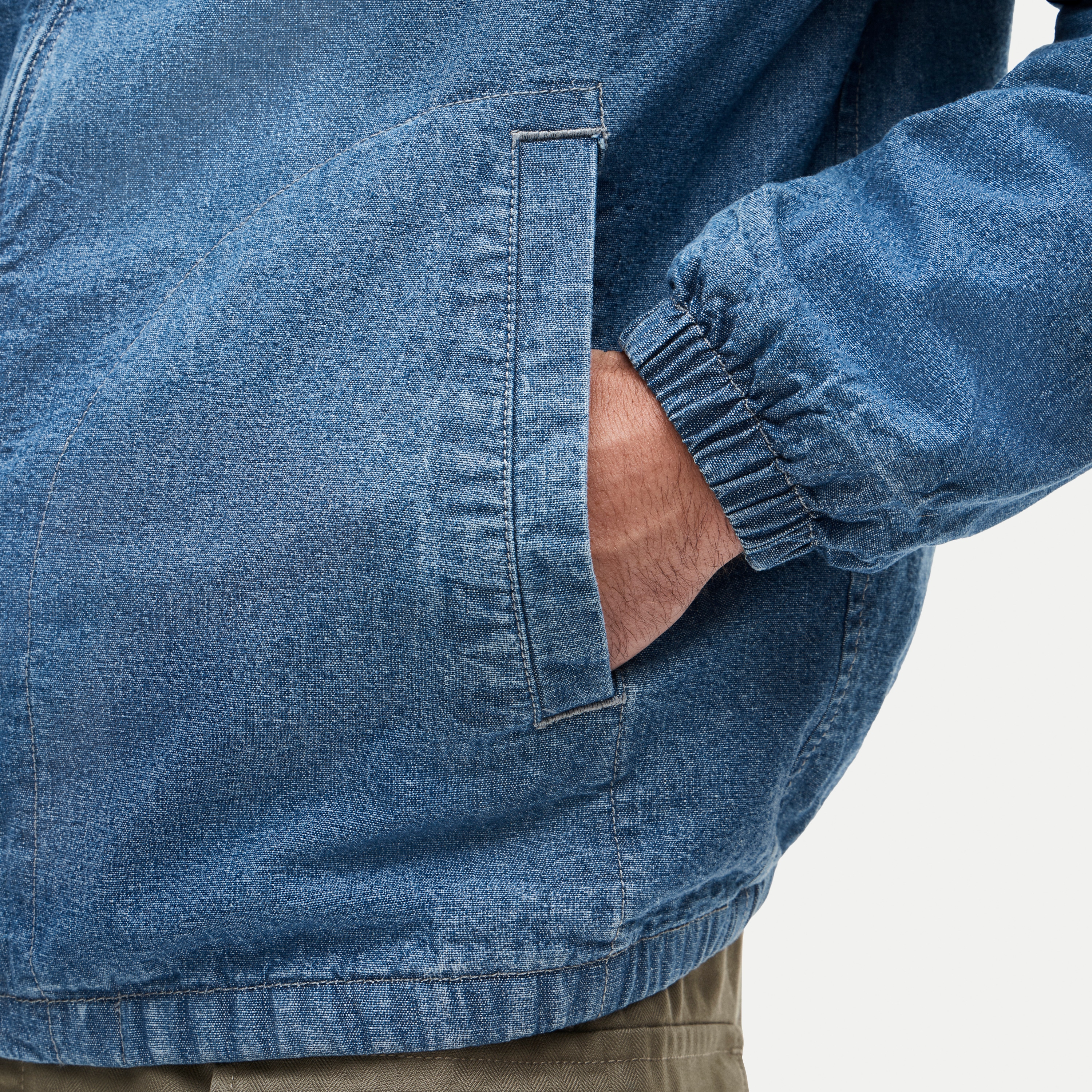Harrington jacket in chambray