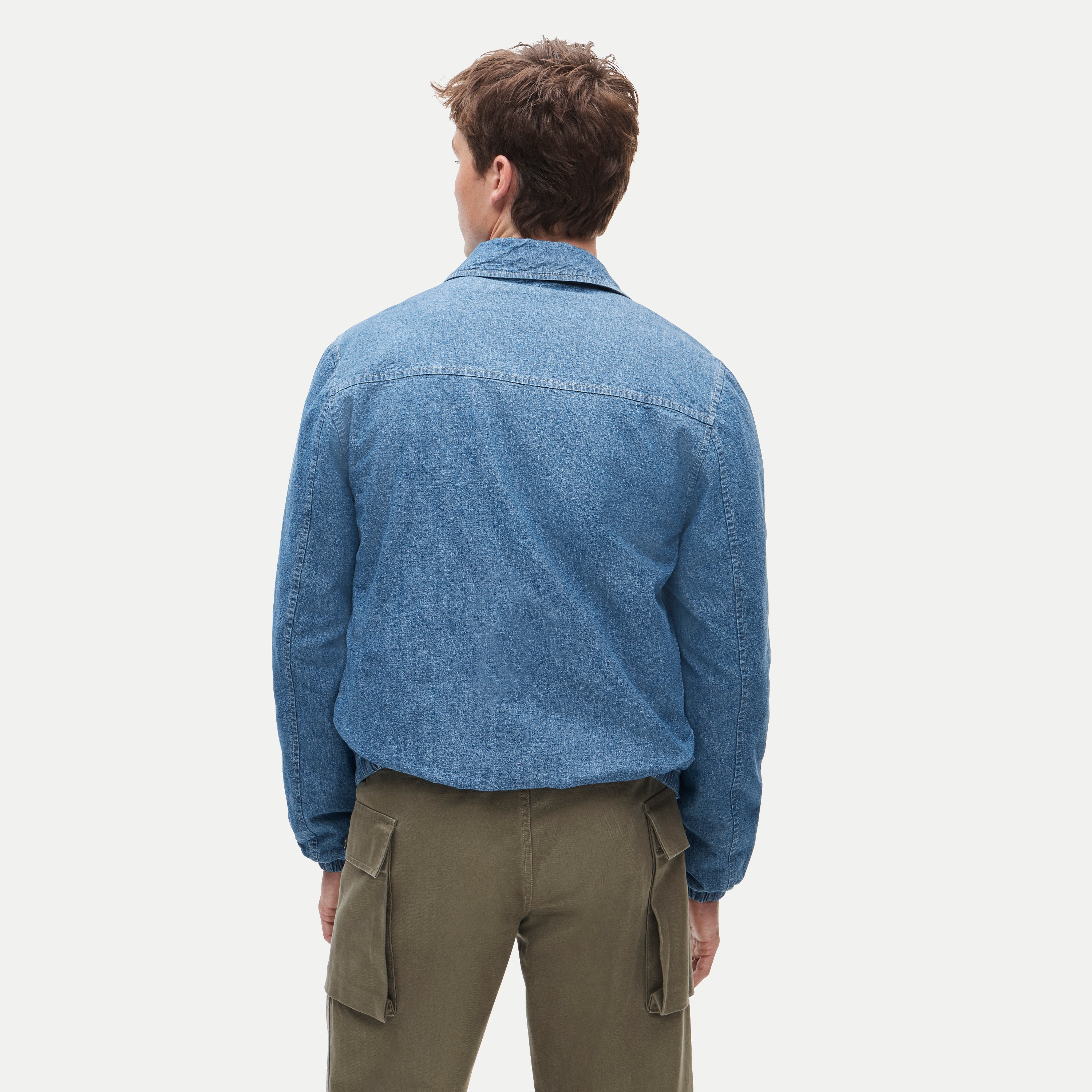 Harrington jacket in chambray