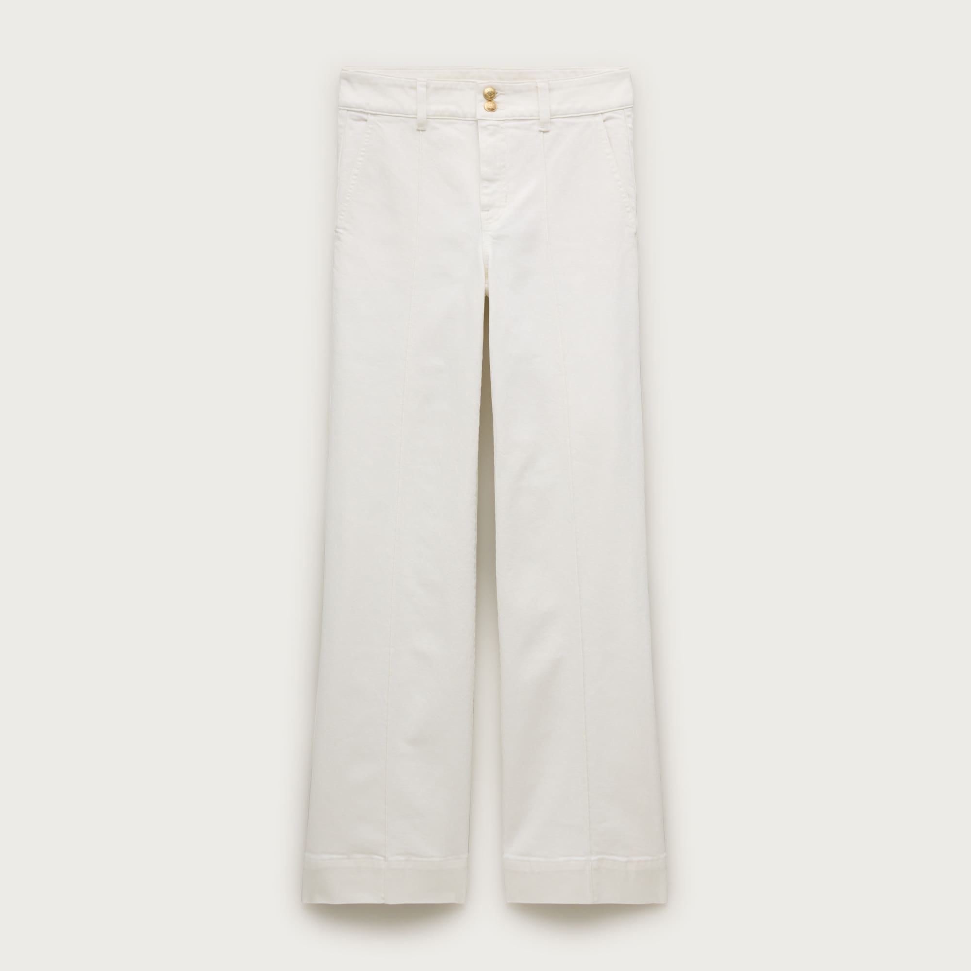Denim trouser jean with stacked buttons