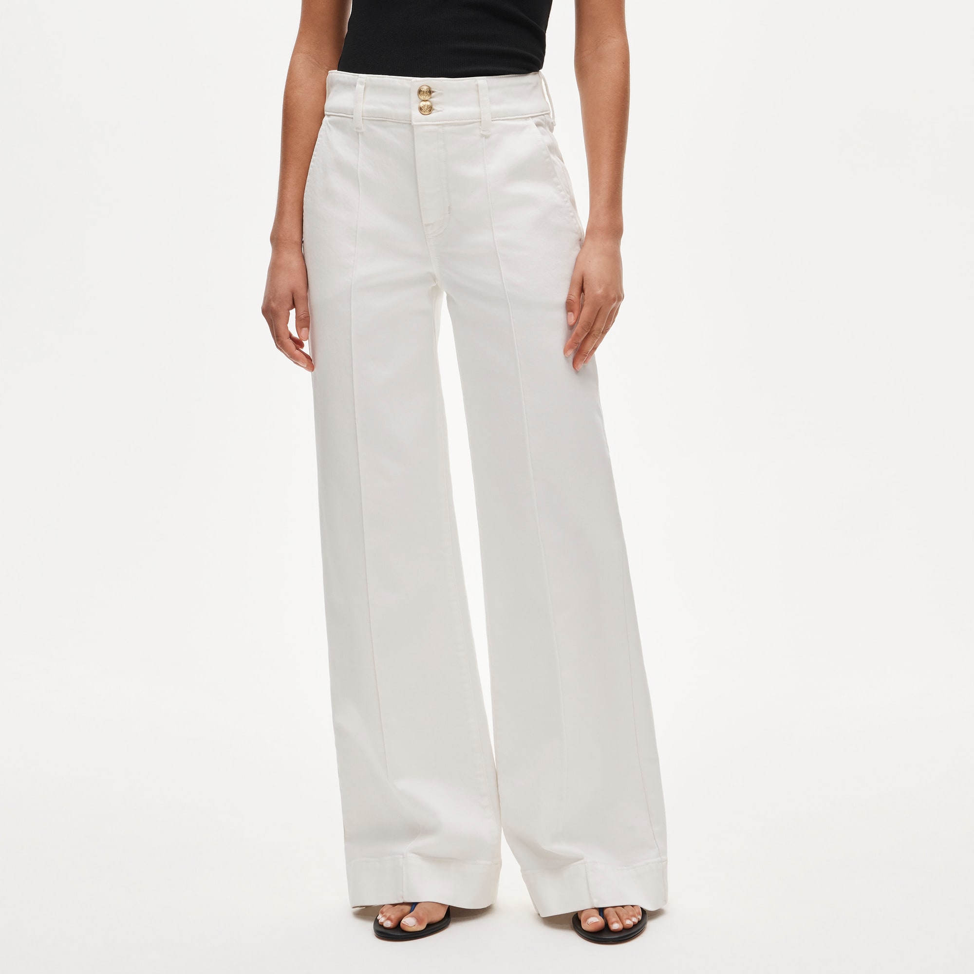 Denim trouser jean with stacked buttons - image 3
