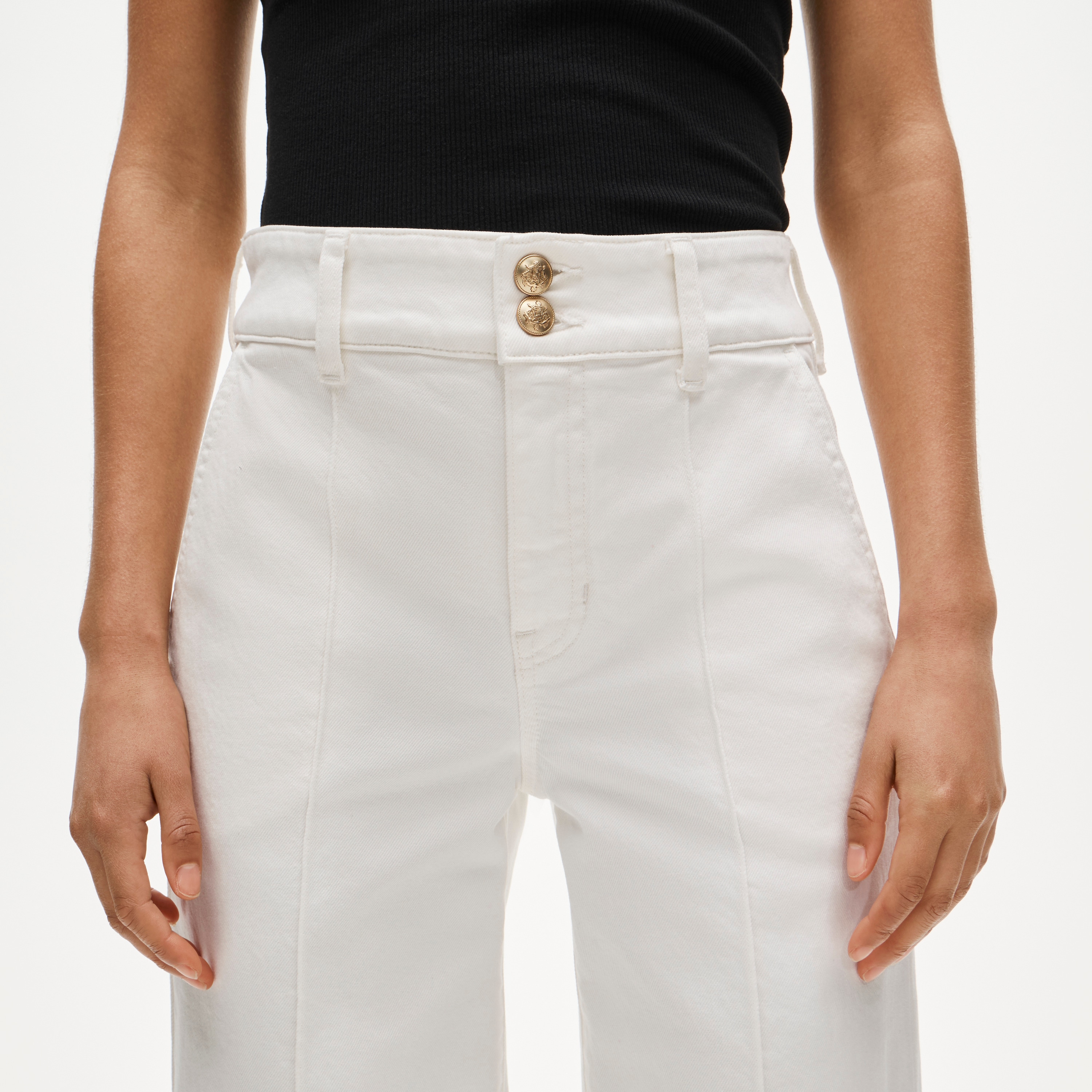 Denim trouser jean with stacked buttons - image 4