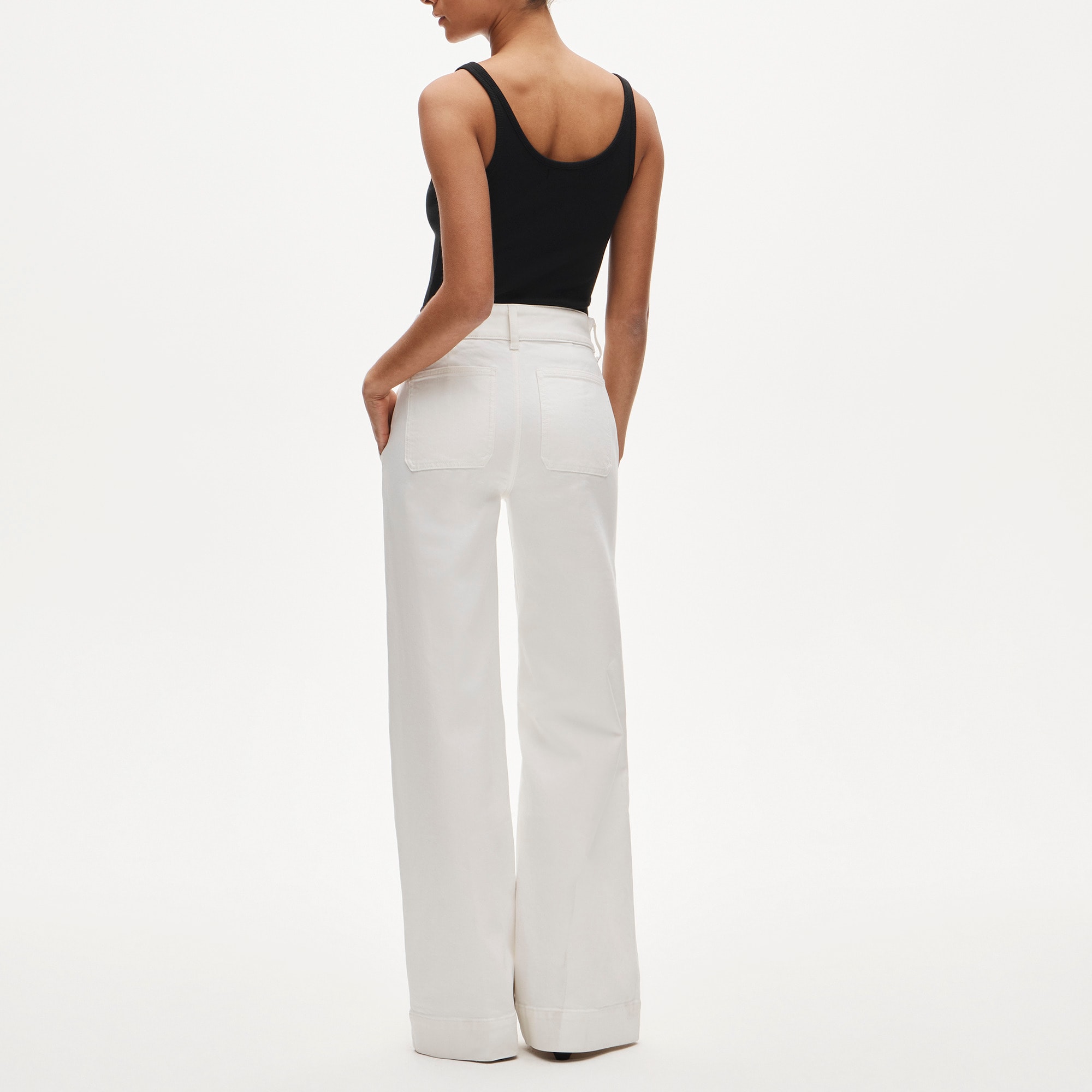 Denim trouser jean with stacked buttons - image 5