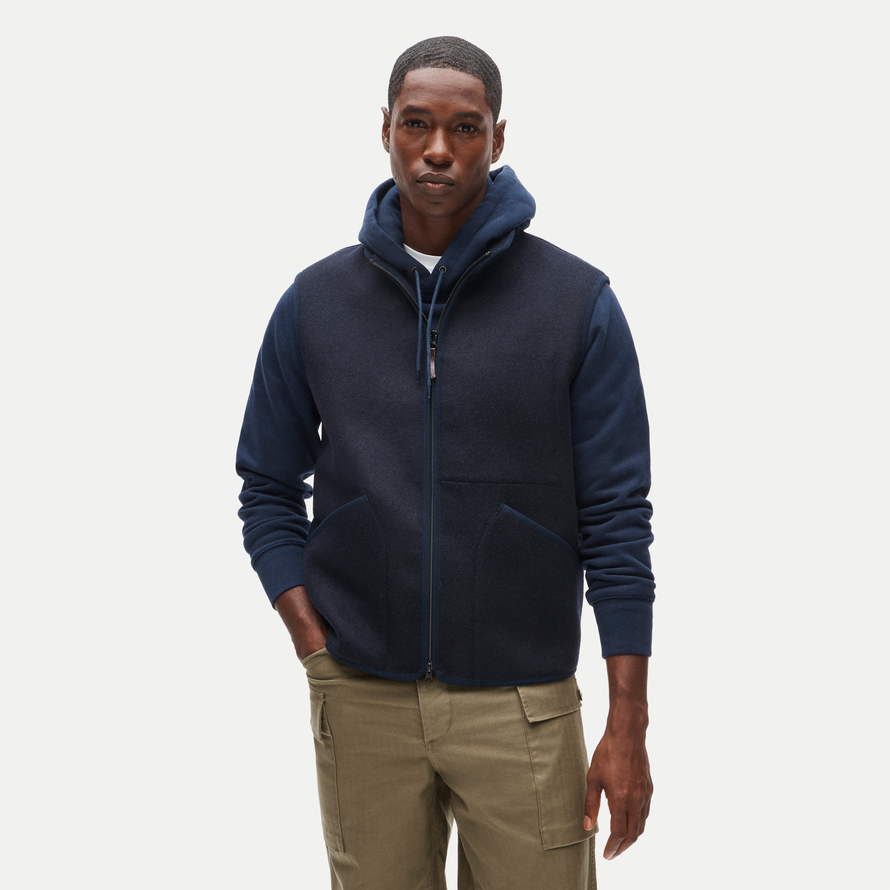 Wool-blend work vest