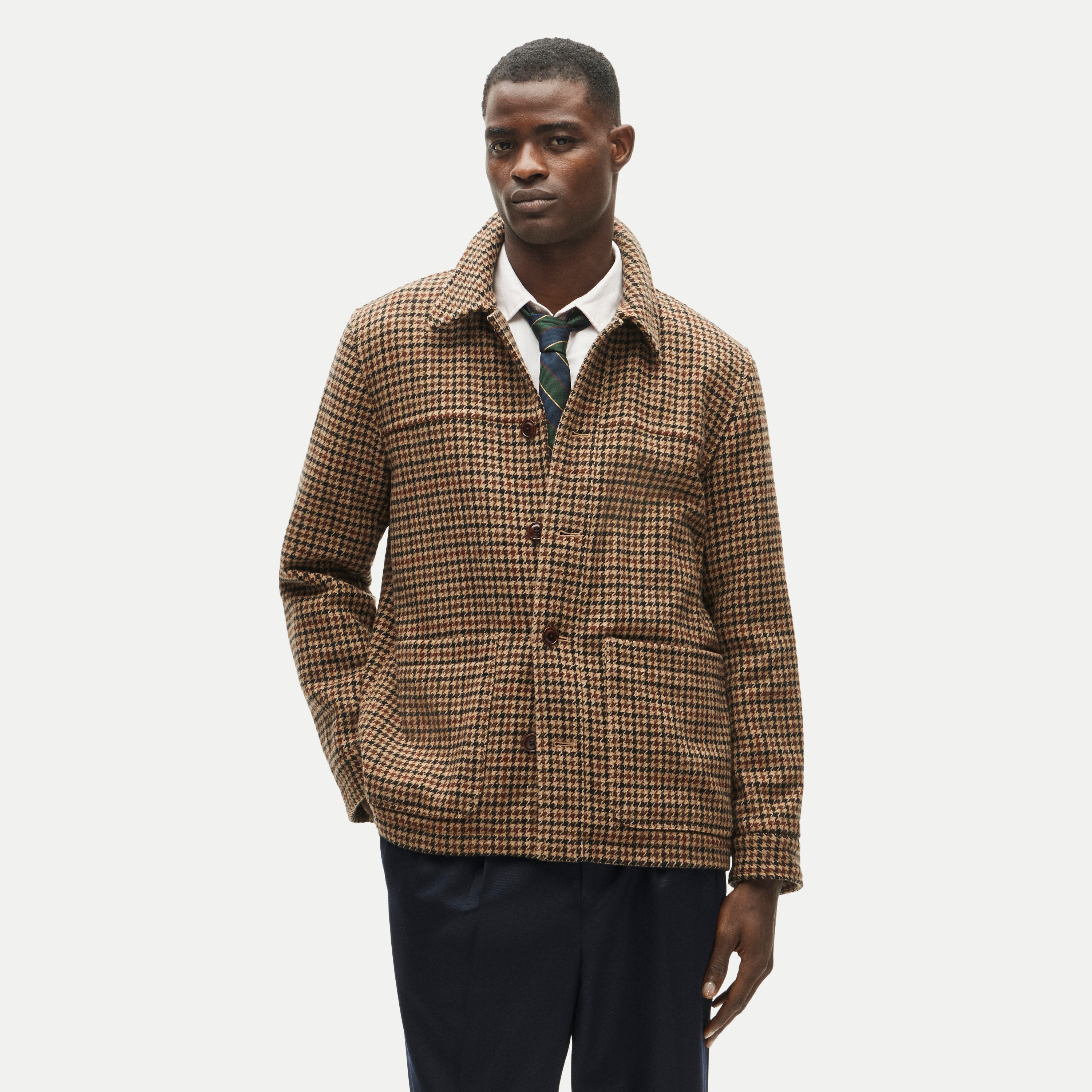 Two-pocket field jacket in wool