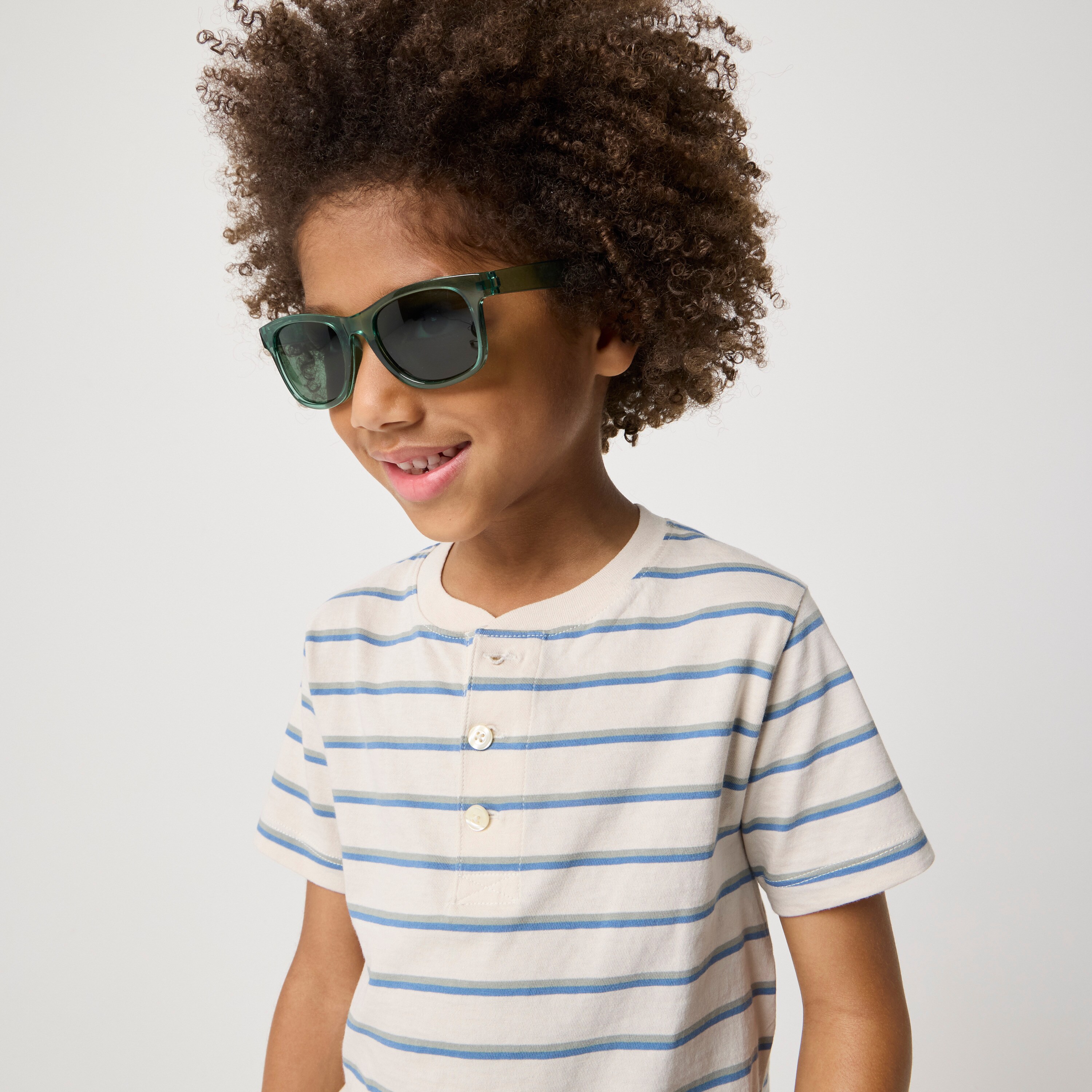 Boys' striped henley