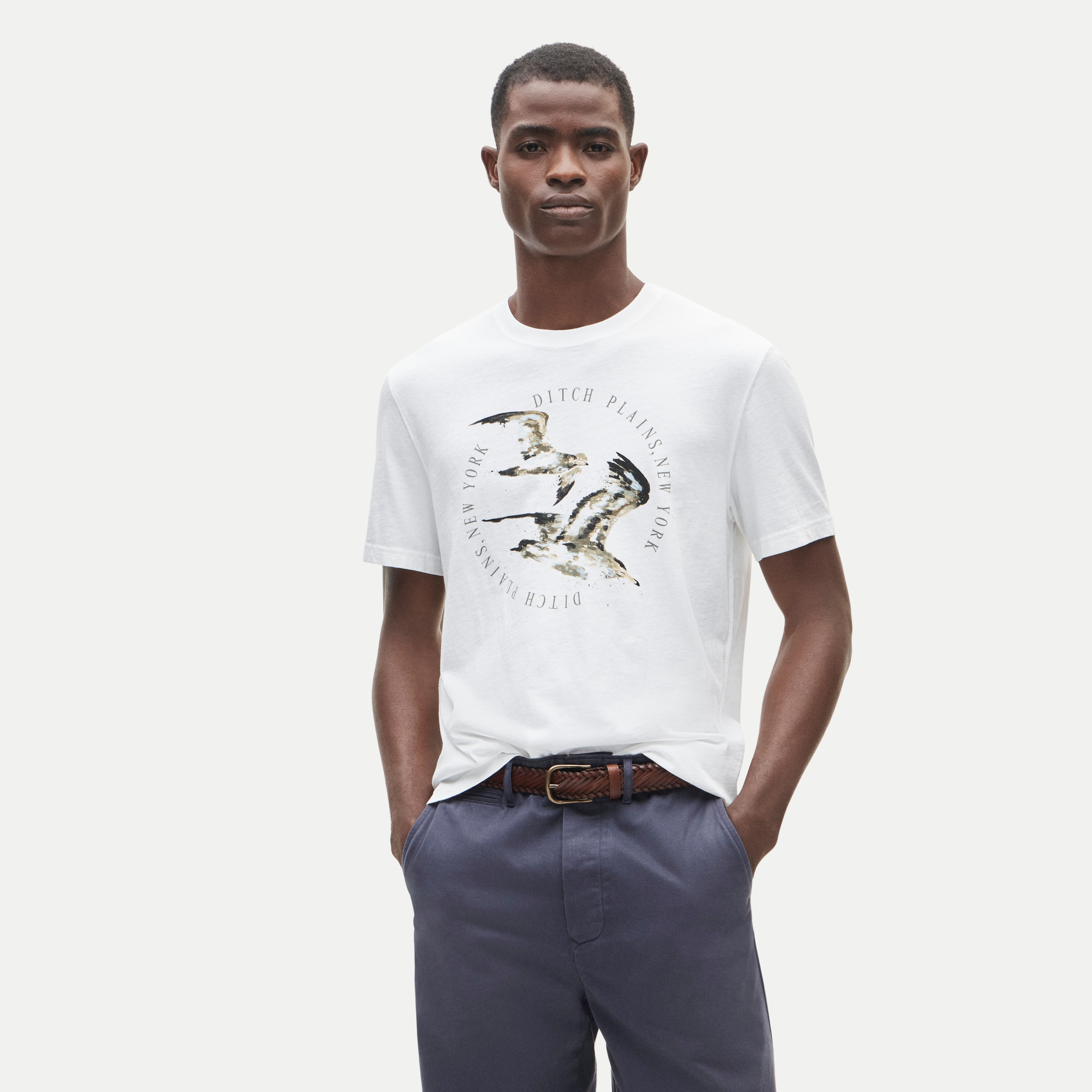Vintage-wash cotton graphic T-shirt