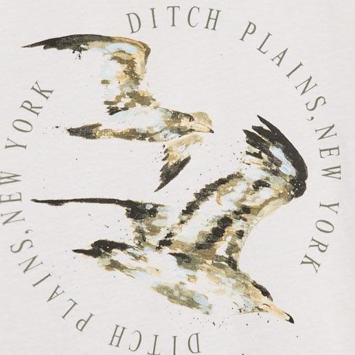 Vintage-wash cotton graphic T-shirt WHITE DITCH PLAINS