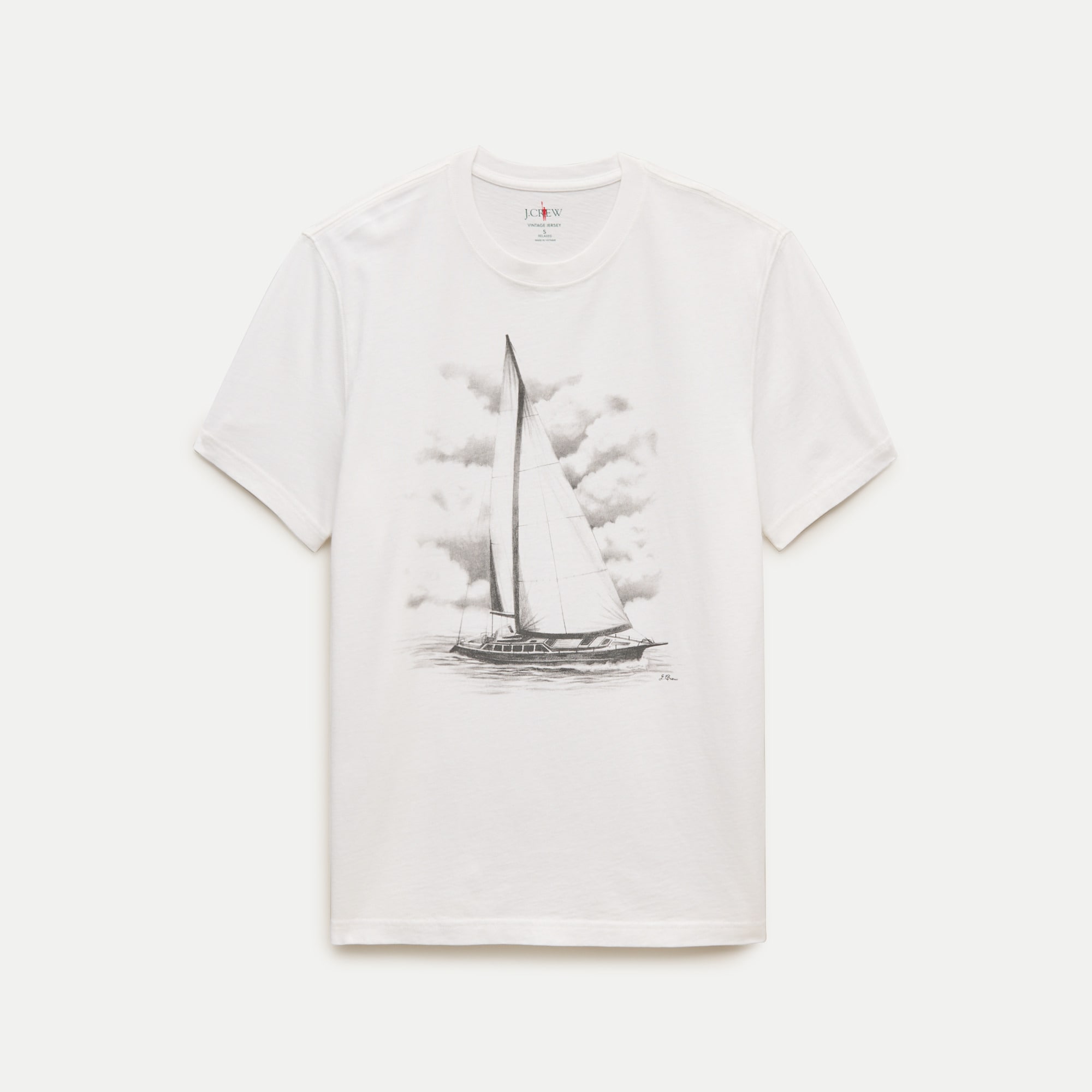 Vintage-wash cotton graphic T-shirt