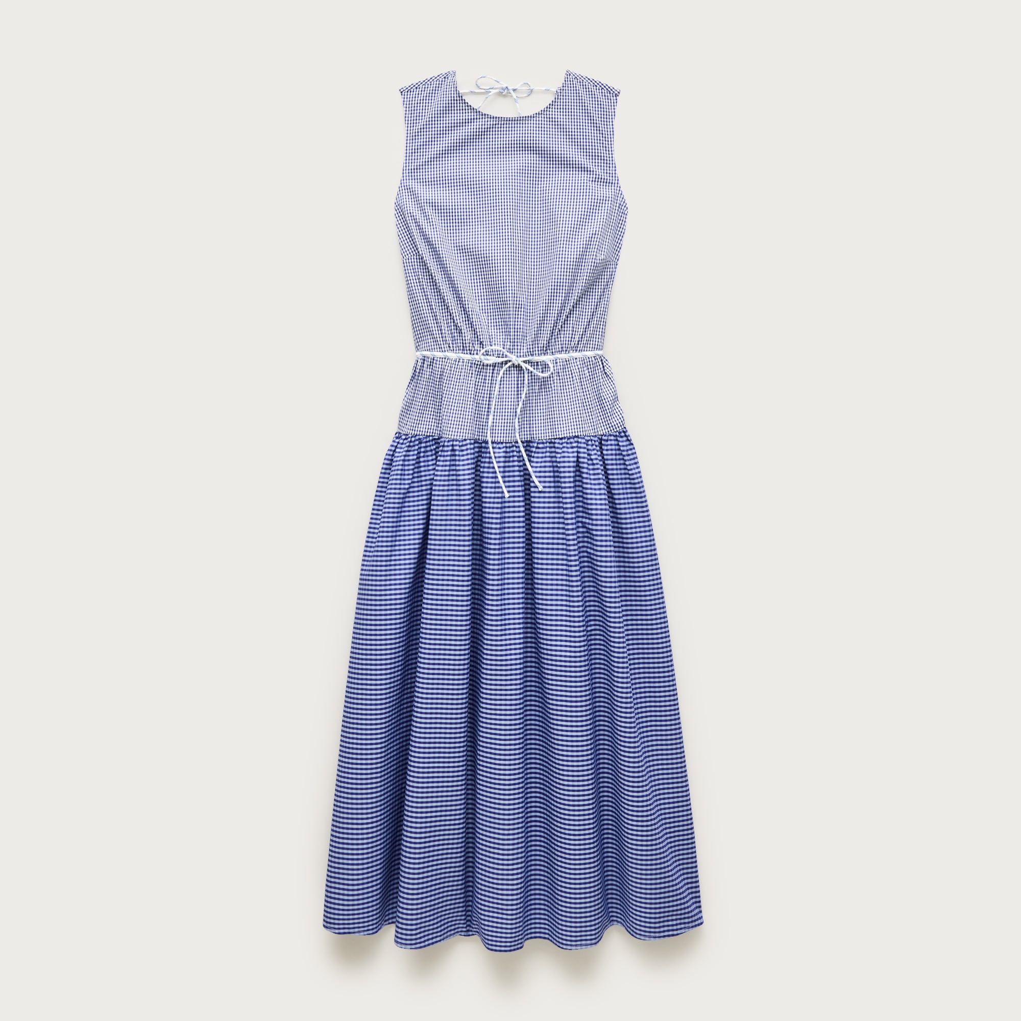 Open-back mixy dress in gingham cotton poplin from J.Crew - $228