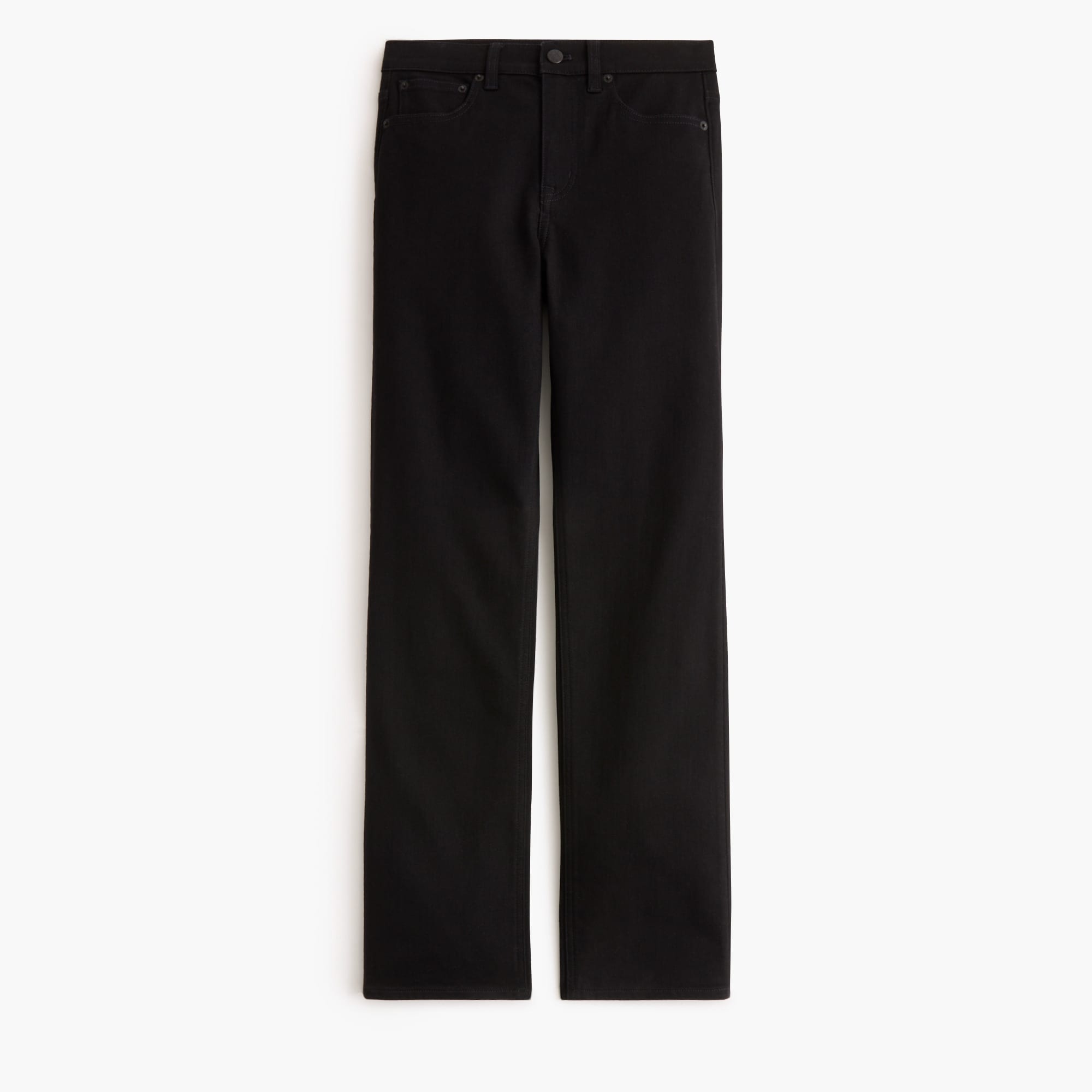 Mid-rise straight black jean all-day stretch
