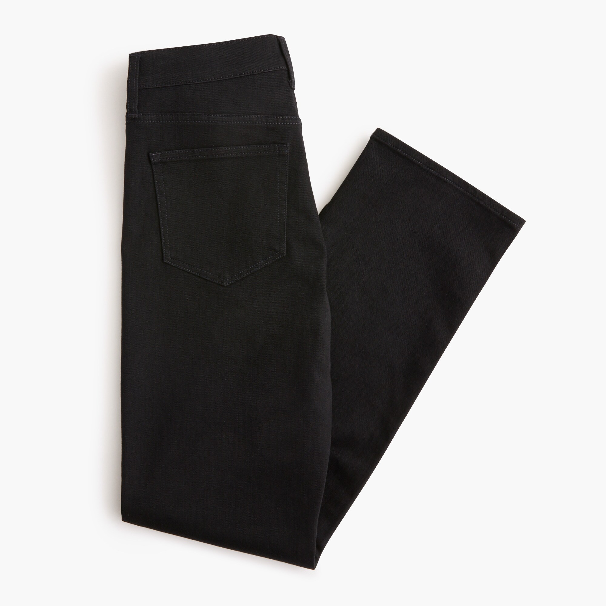 Mid-rise straight black jean all-day stretch