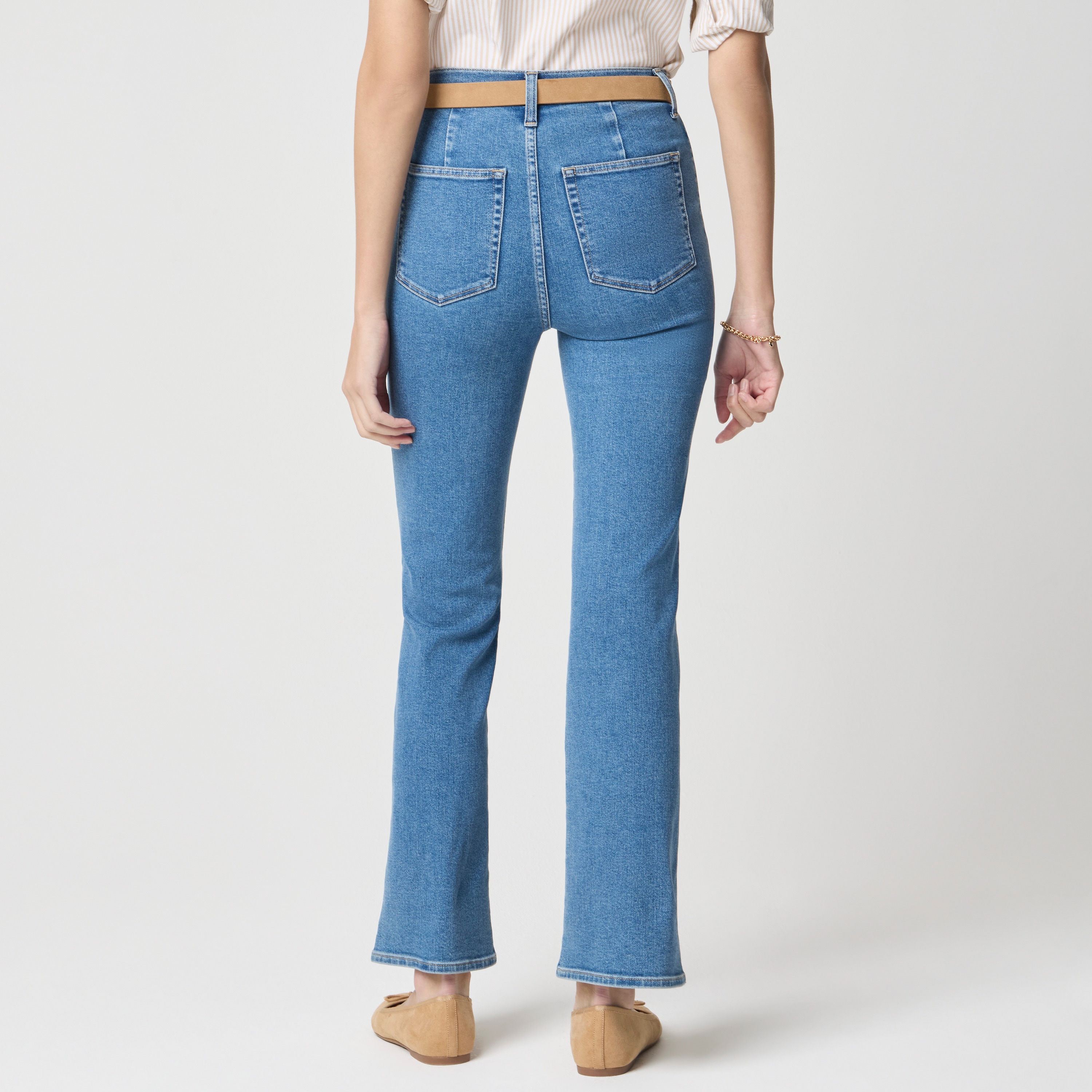 Ankle flare patch-pocket jean signature stretch+
