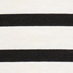 Boatneck T-shirt in striped heavyweight cotton CARTER STRIPE IVORY BLA