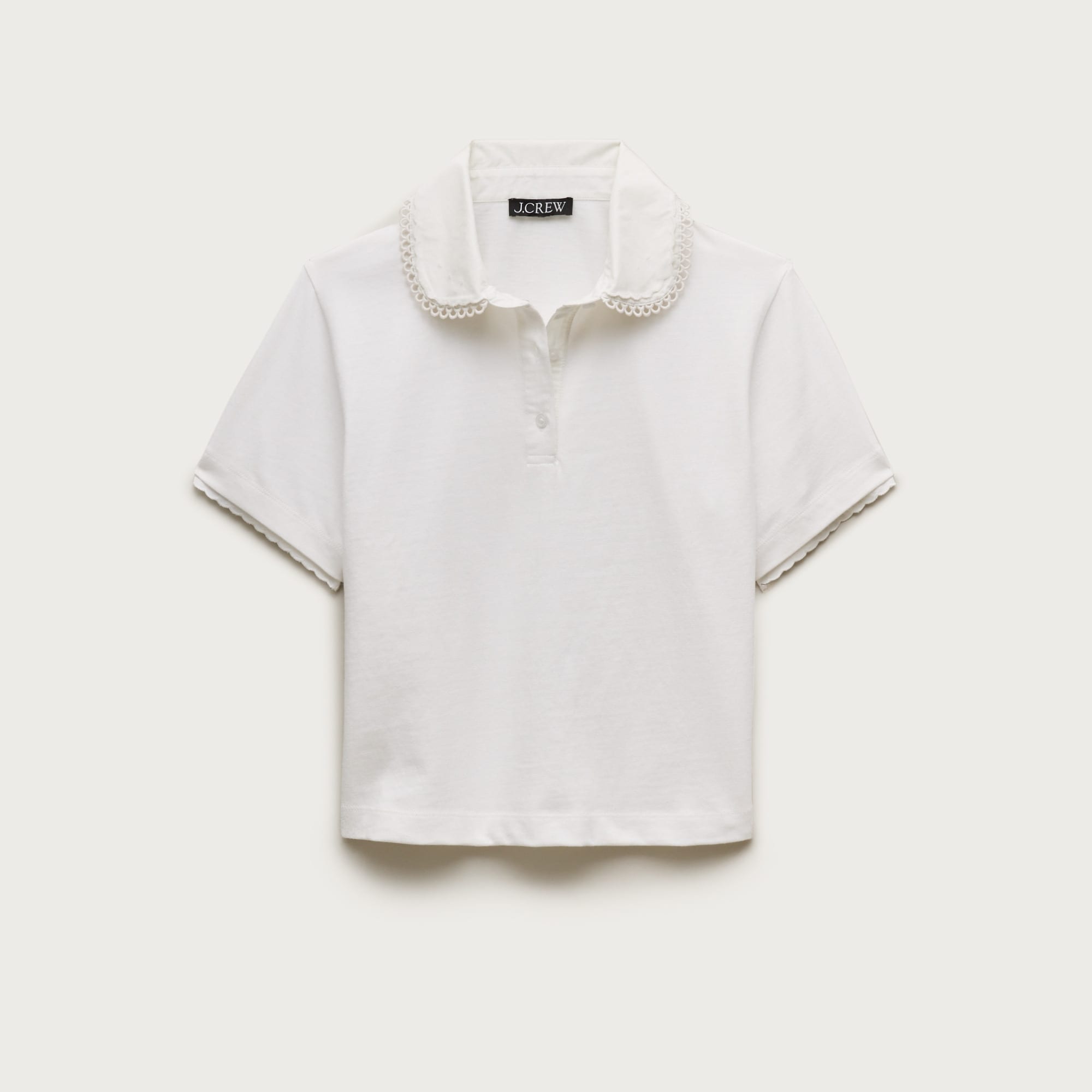 Eyelet-collar polo shirt in mariner cotton