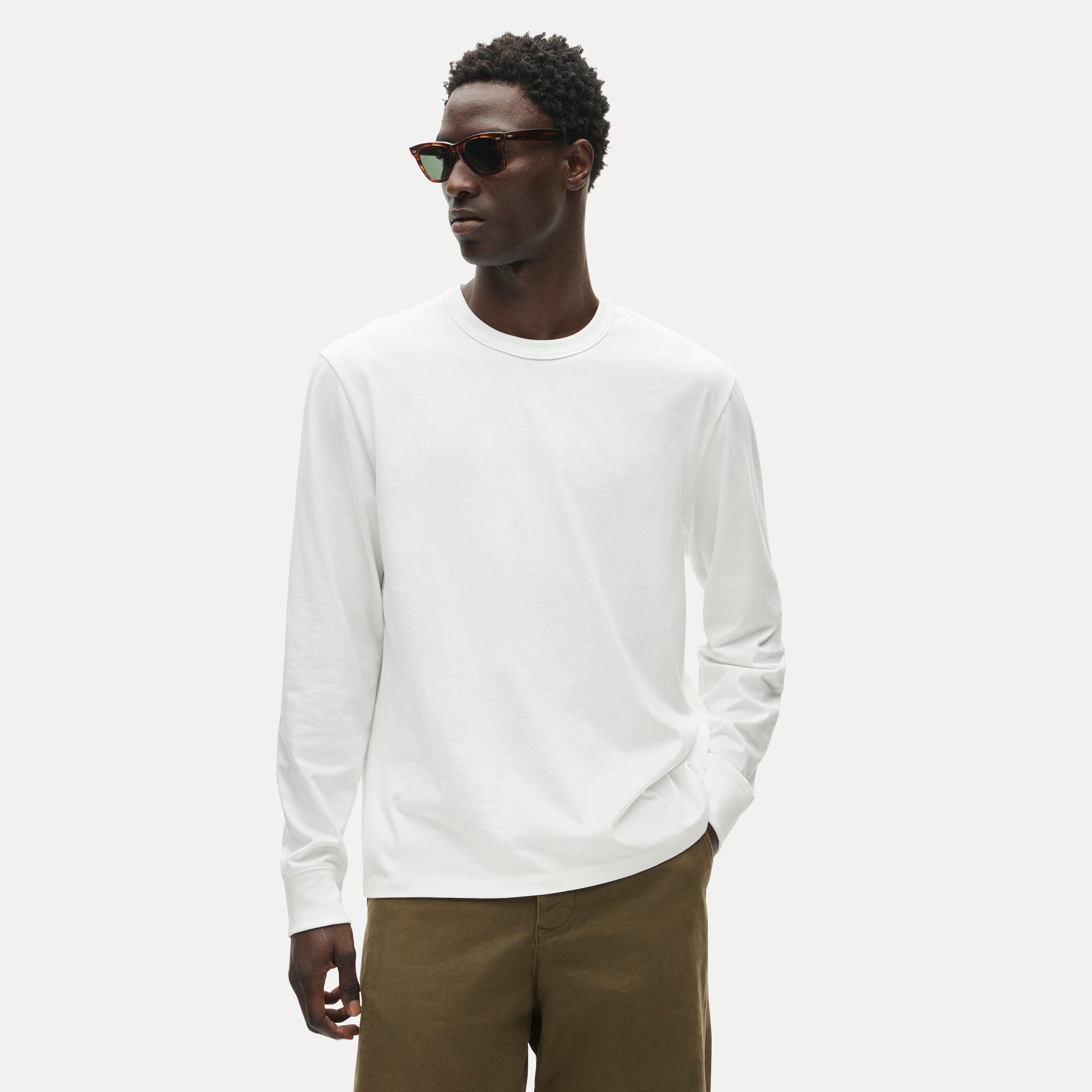 Wallace & Barnes heritage-weight cotton long-sleeve T-shirt