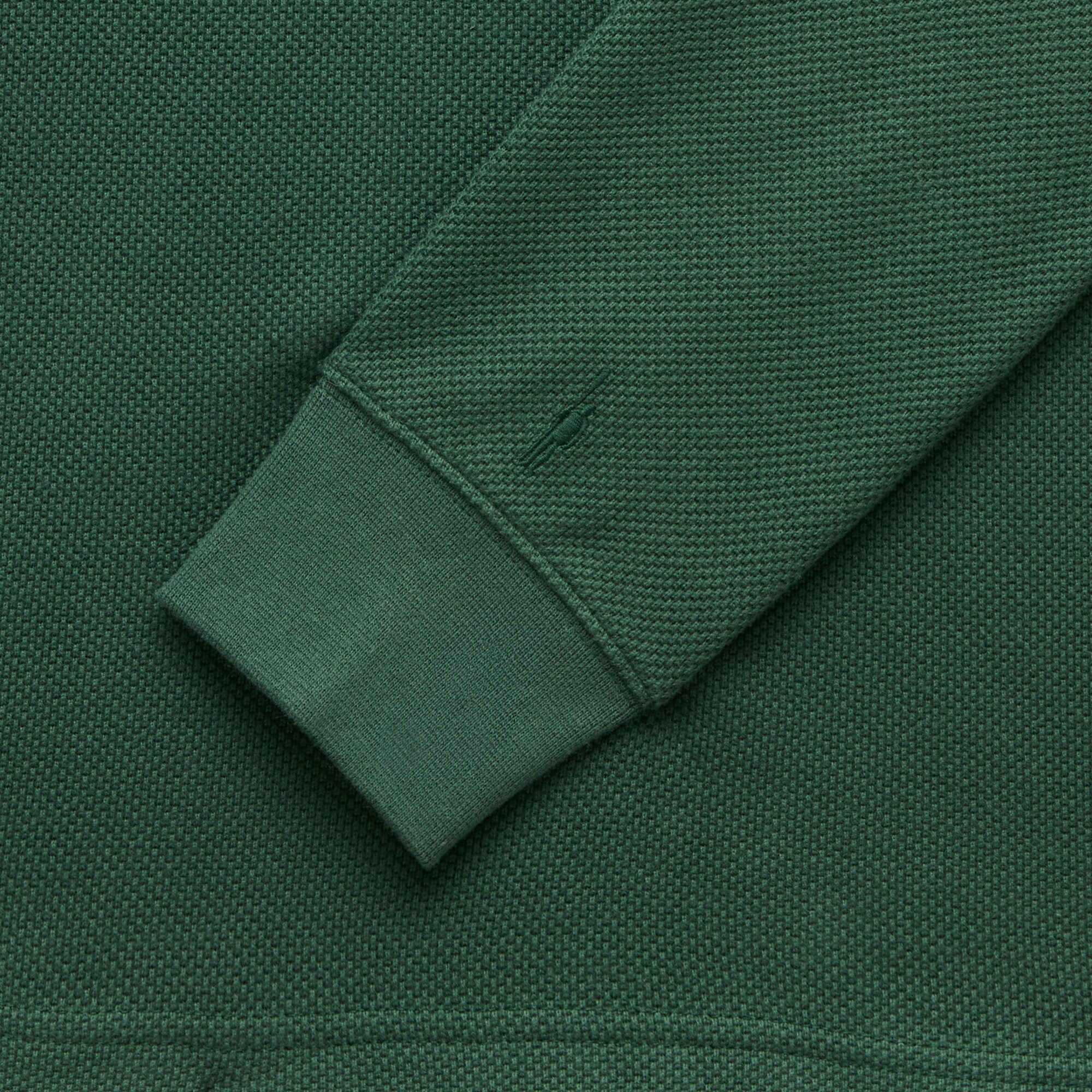 Long-sleeve macropiqué ringer T-shirt