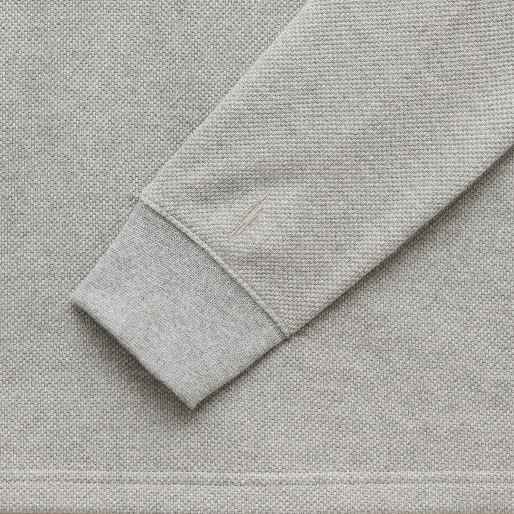 Long-sleeve macropiqué ringer T-shirt