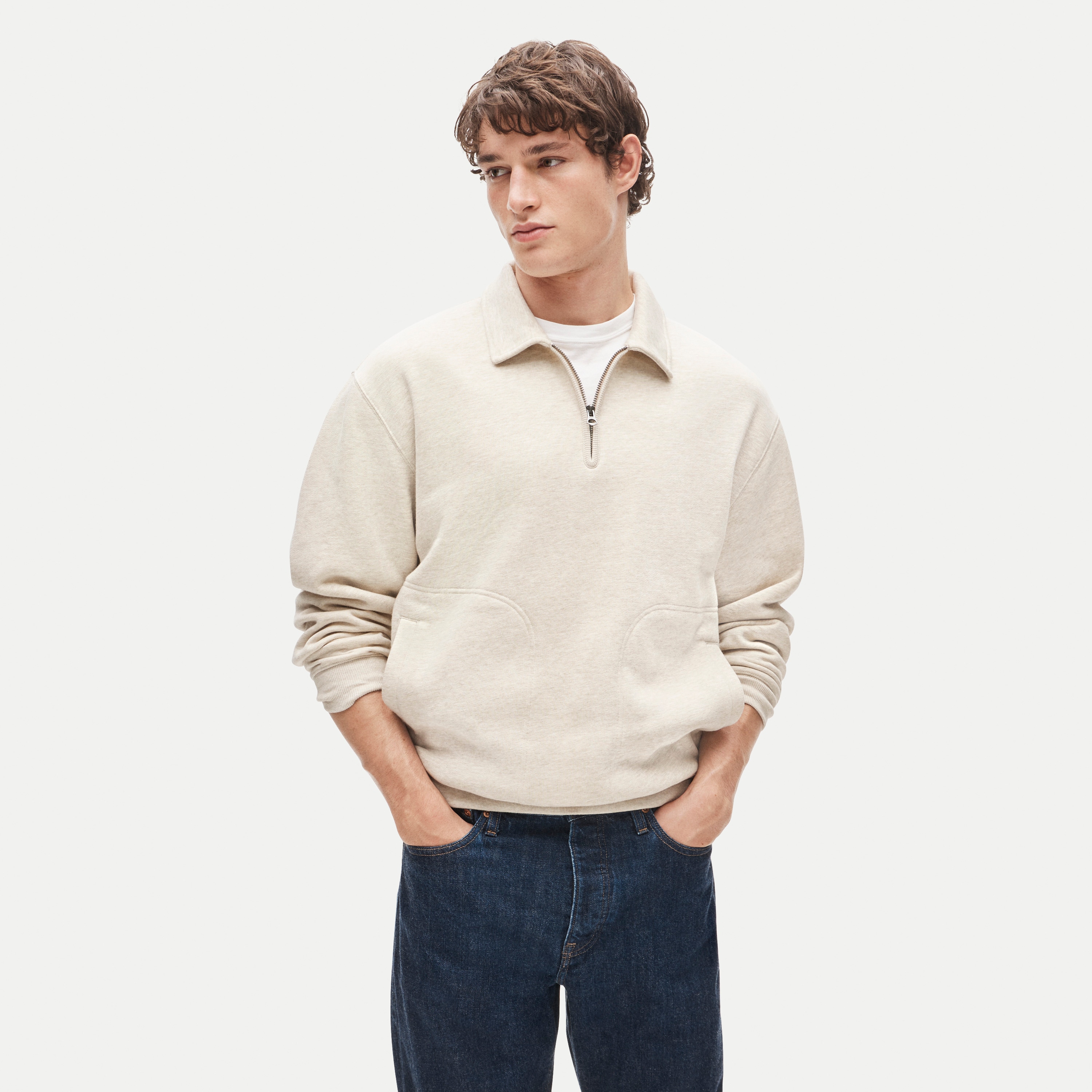 '83 fleece quarter-zip polo sweatshirt