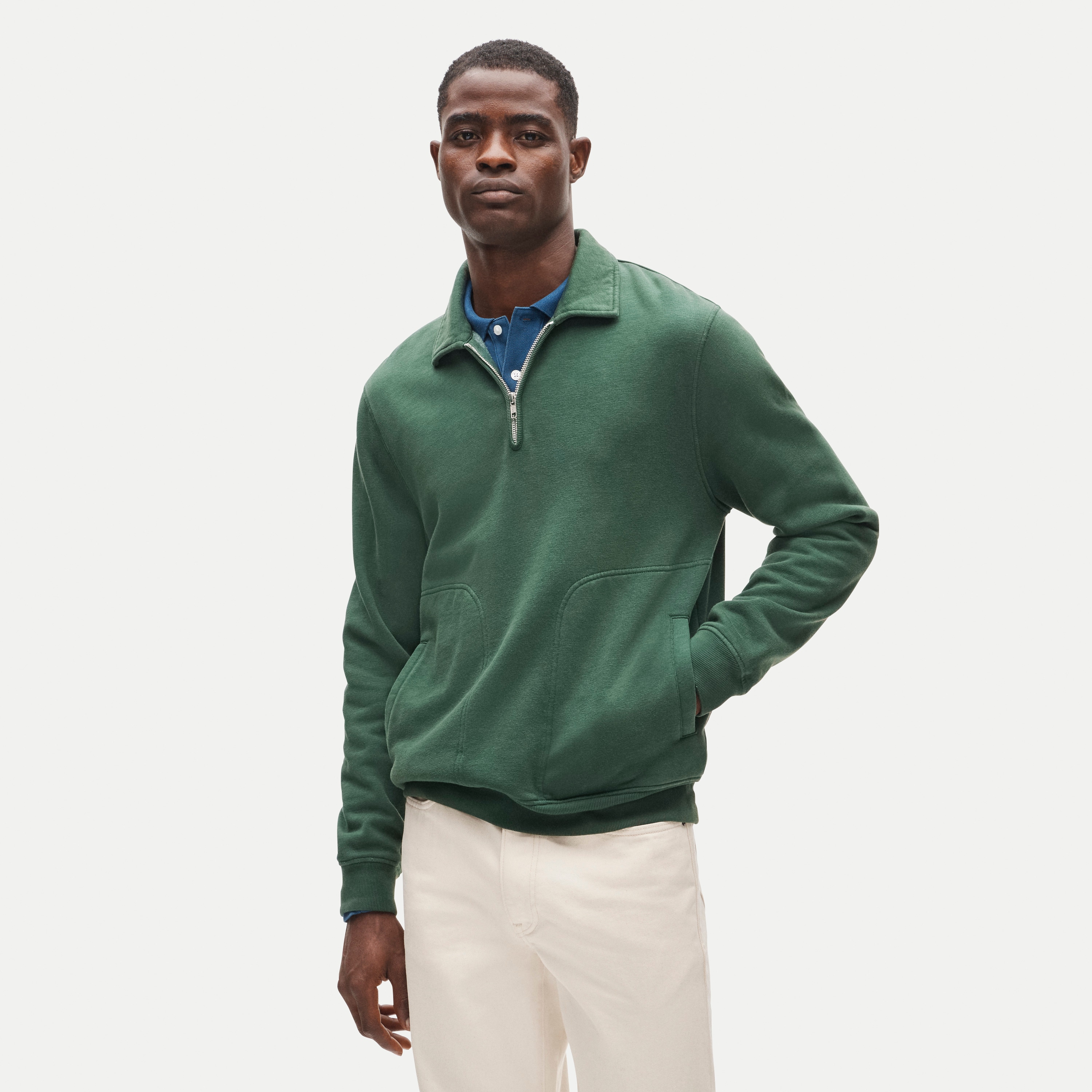 '83 fleece quarter-zip polo sweatshirt