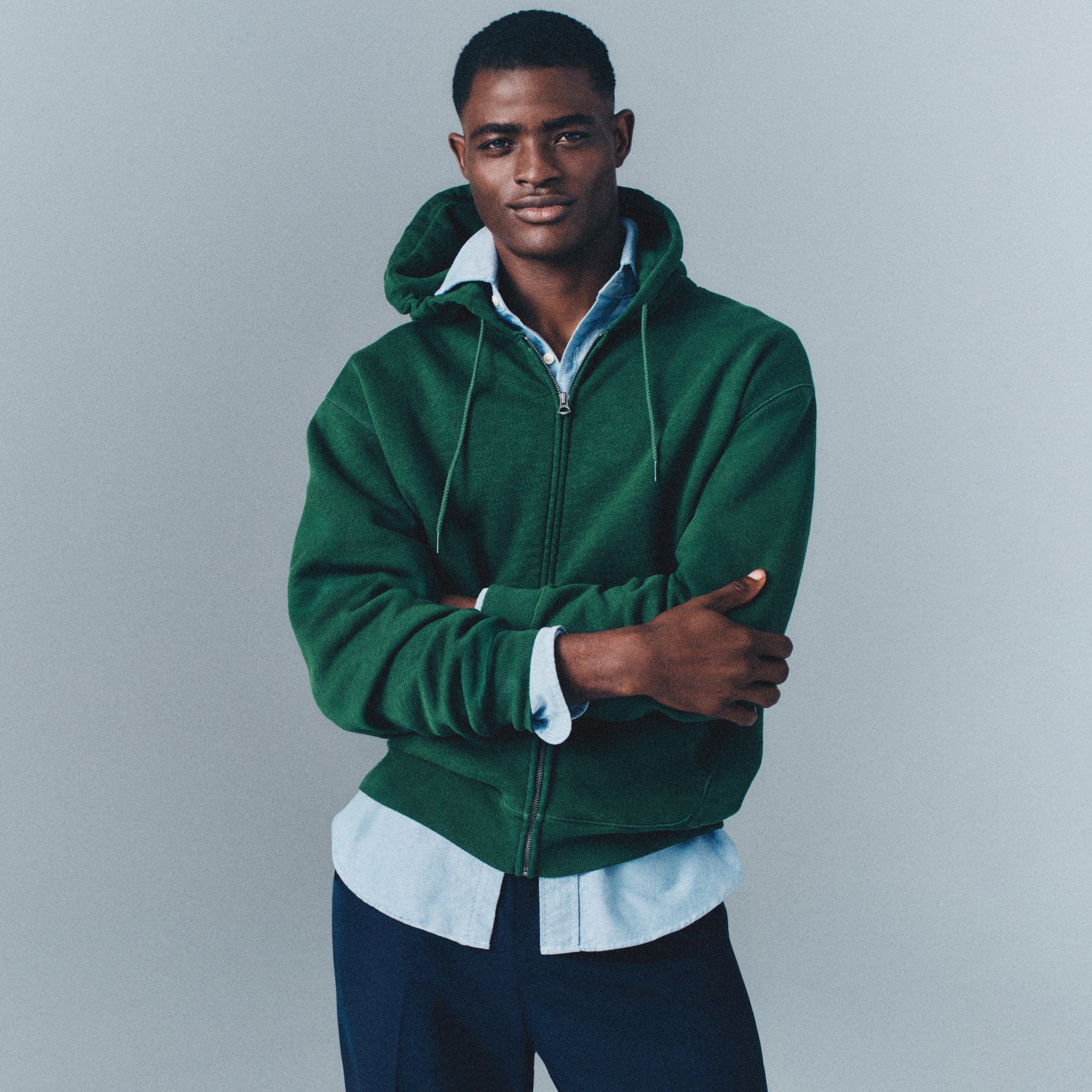 83 Fleece Full-zip Hooded Sweatshirt For Men | J.Crew