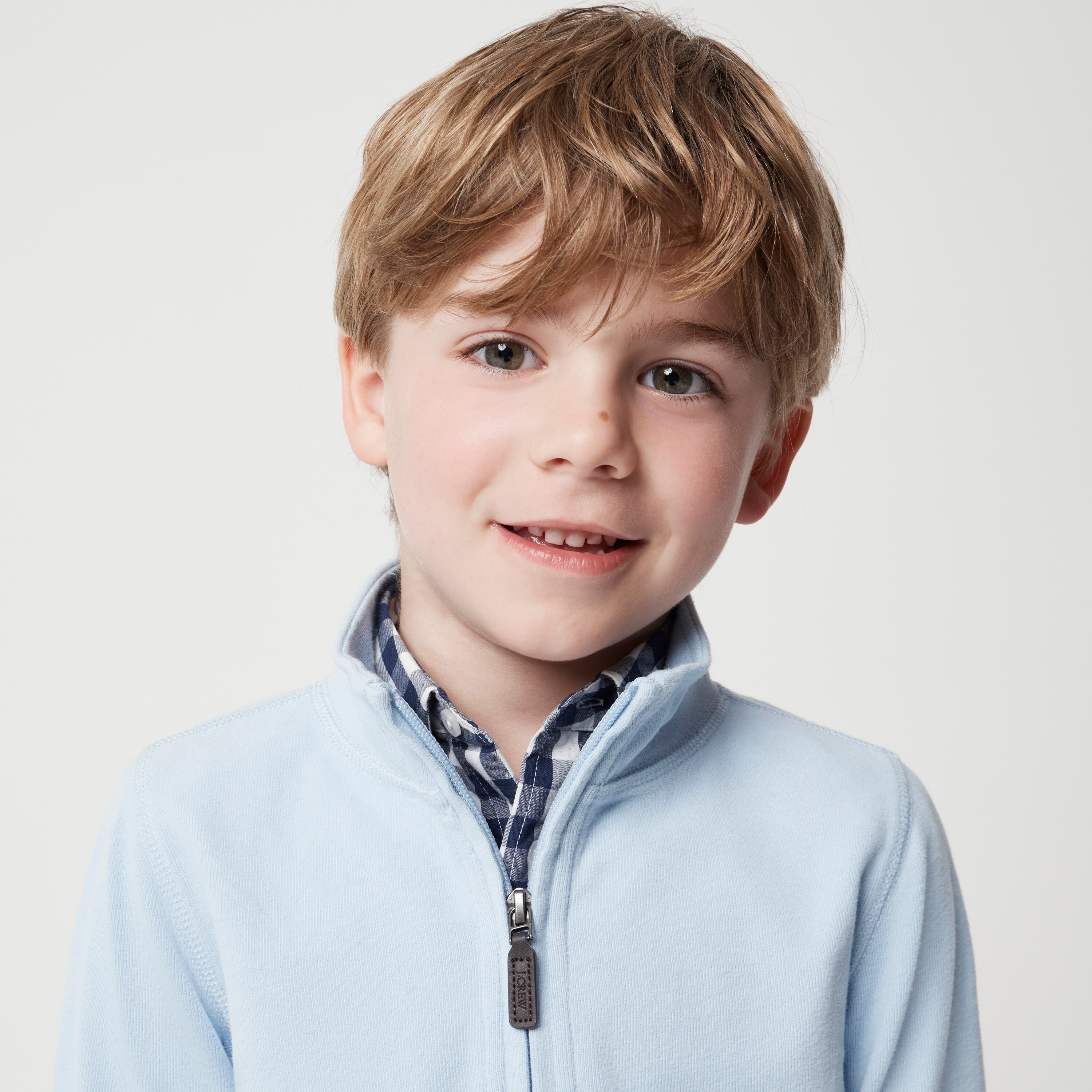 Boys' sueded jersey quarter-zip