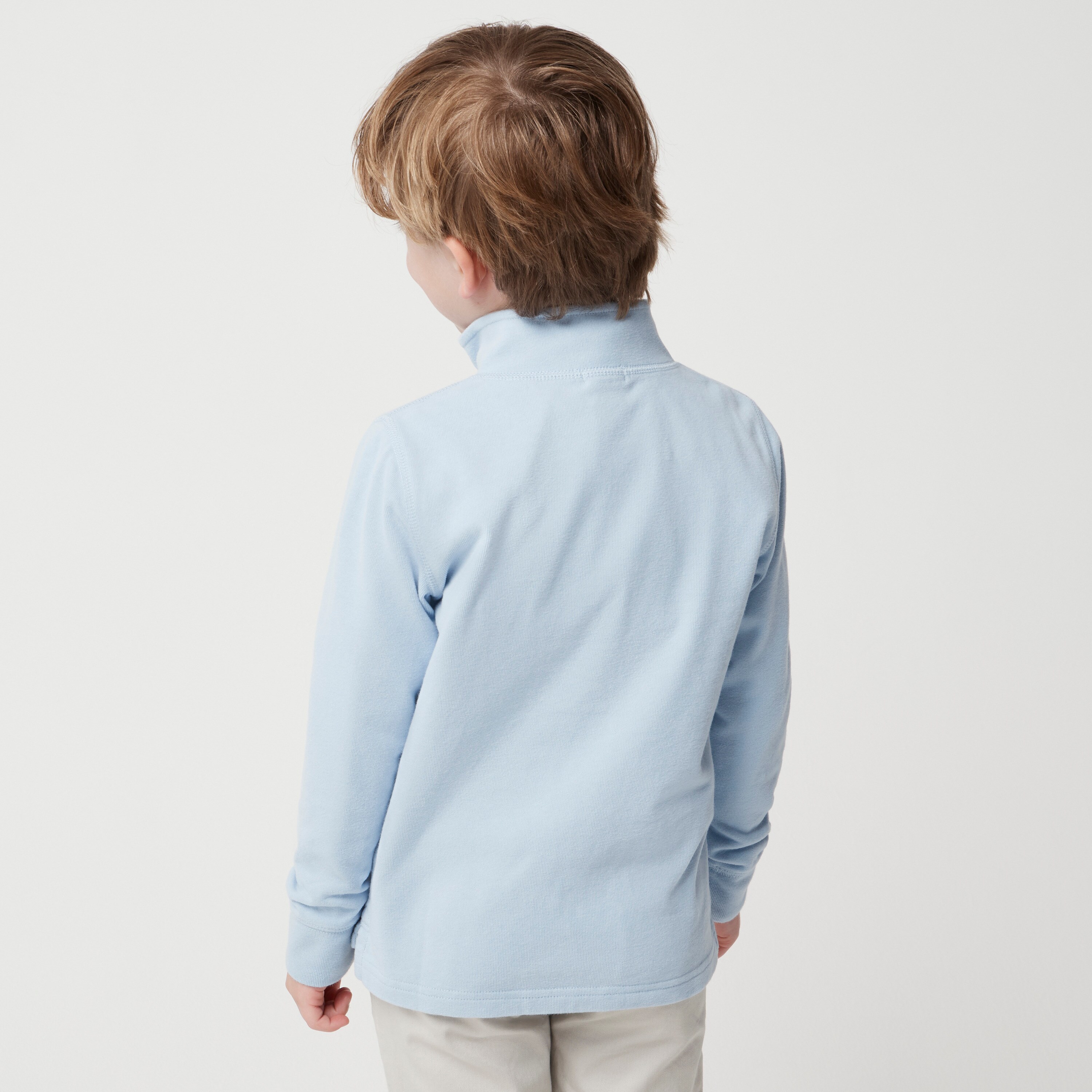 Boys' sueded jersey quarter-zip