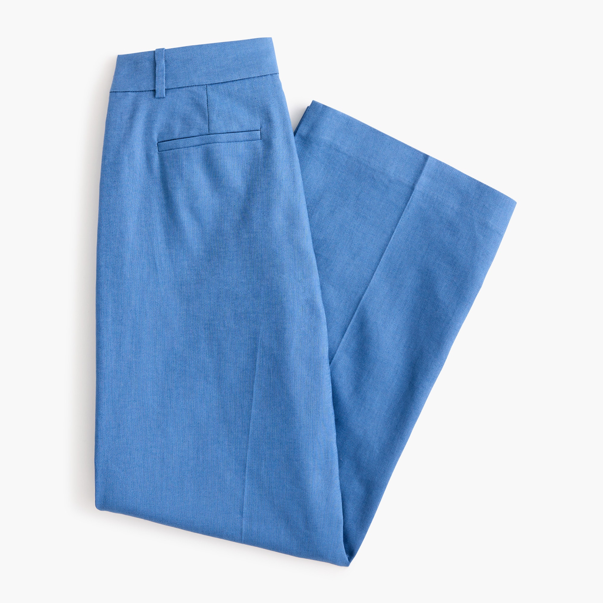 Linen-blend Remy wide-leg cropped pant