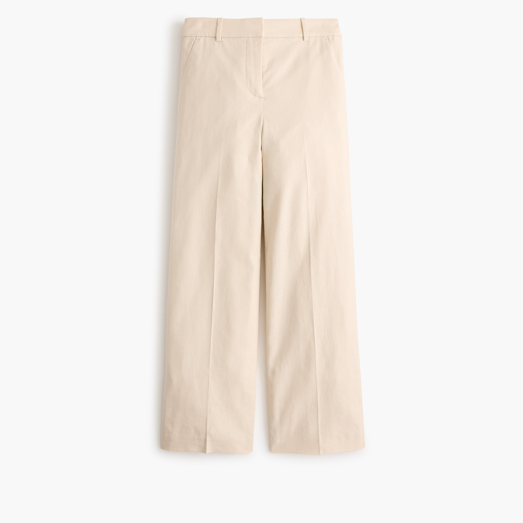 Linen-blend Remy wide-leg cropped pant