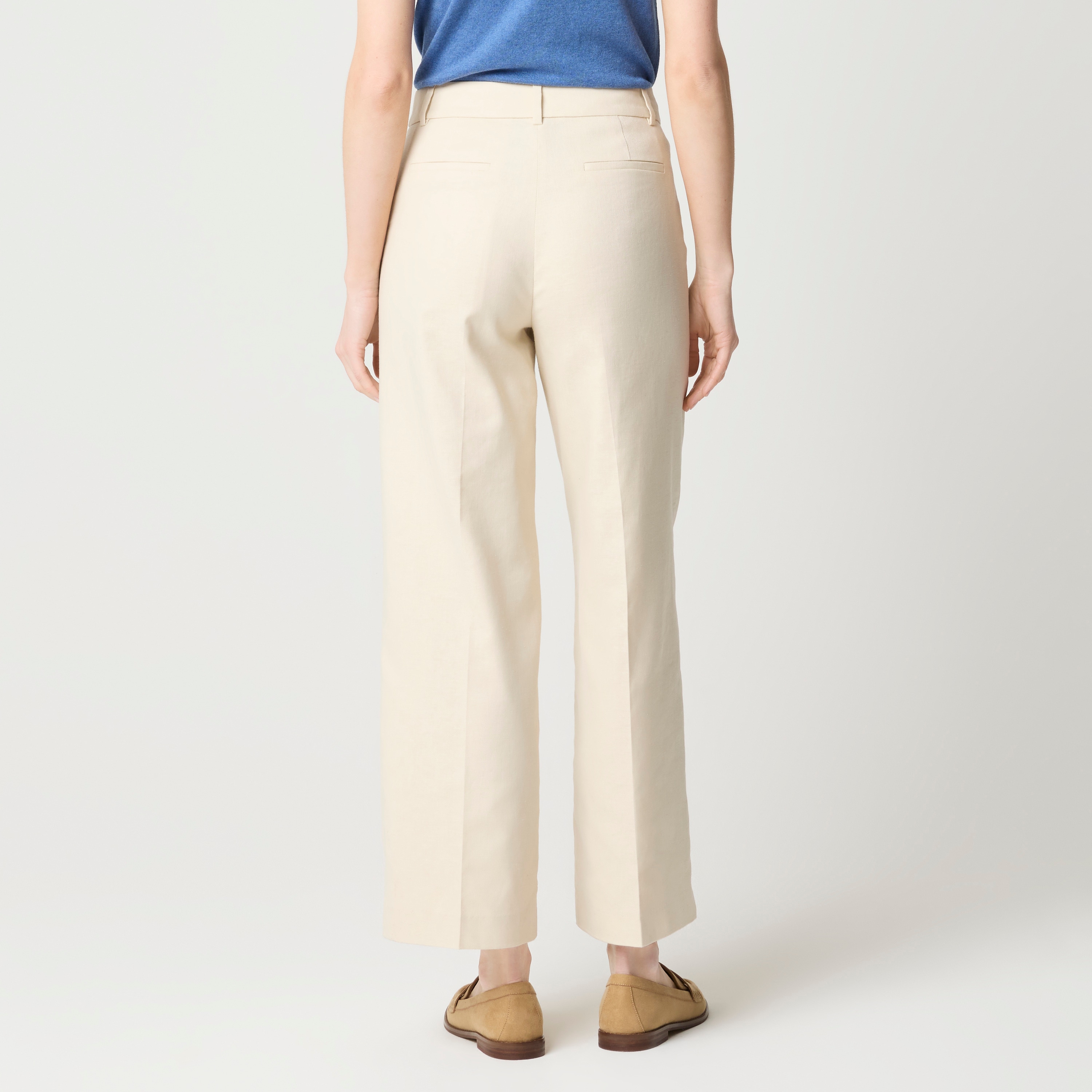 パンツ wjk easy cropped pants beige L Linen-blend Remy Wide-leg Cropped Pant For Women | Factory