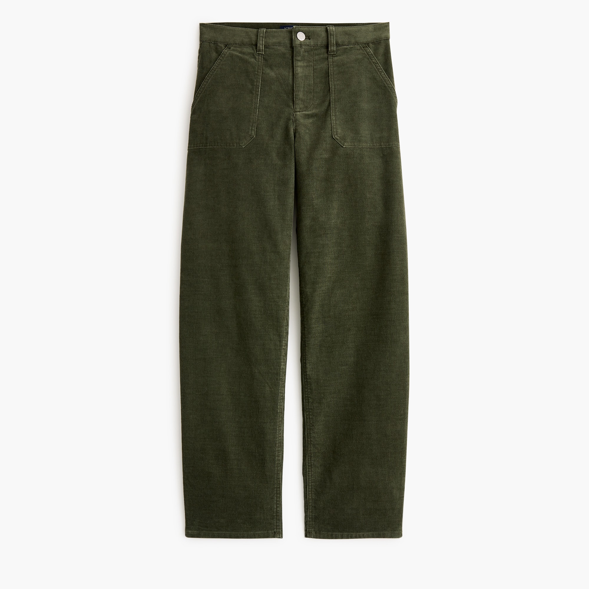 Corduroy barrel-leg utility pant