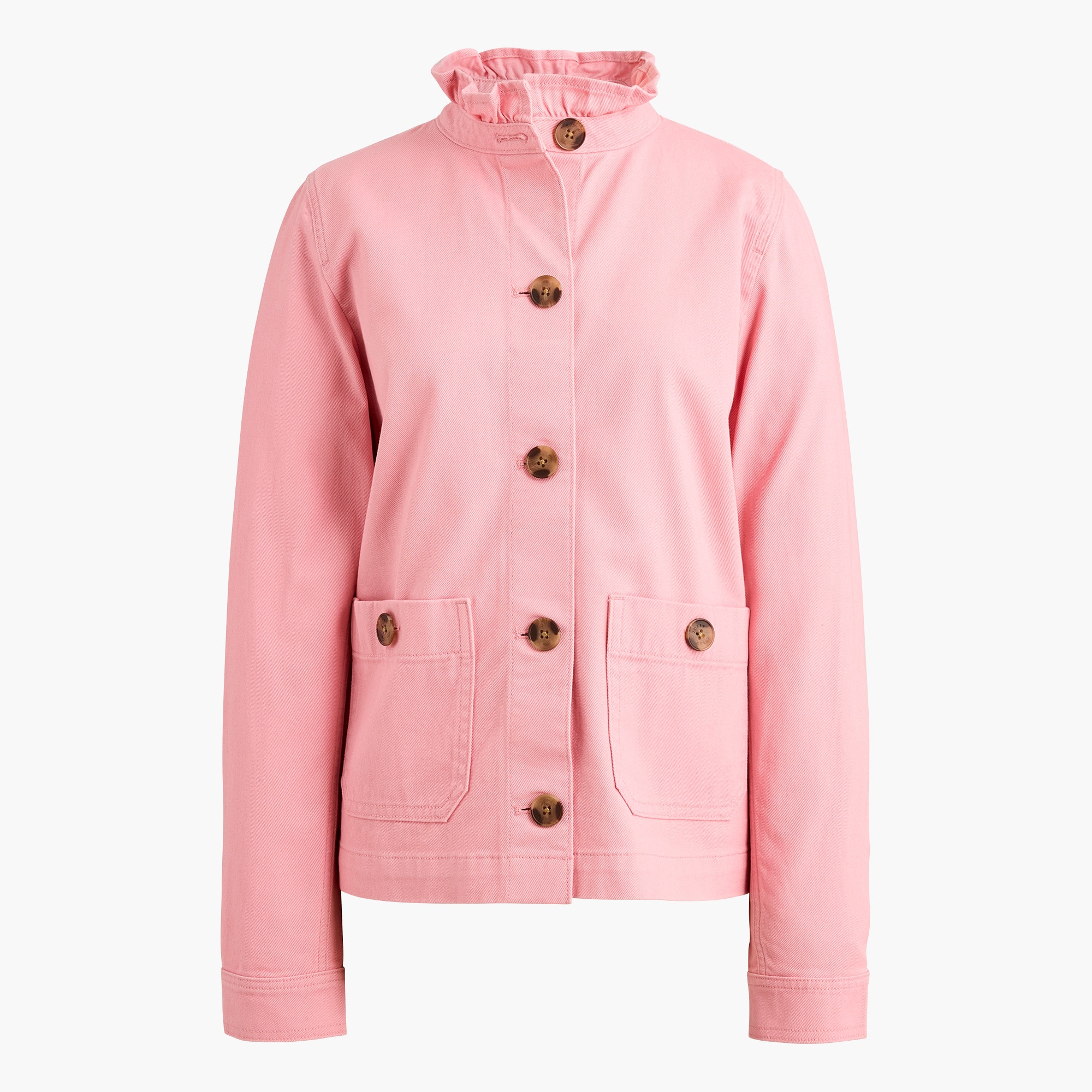 100% cotton ruffle-collar Field jacket