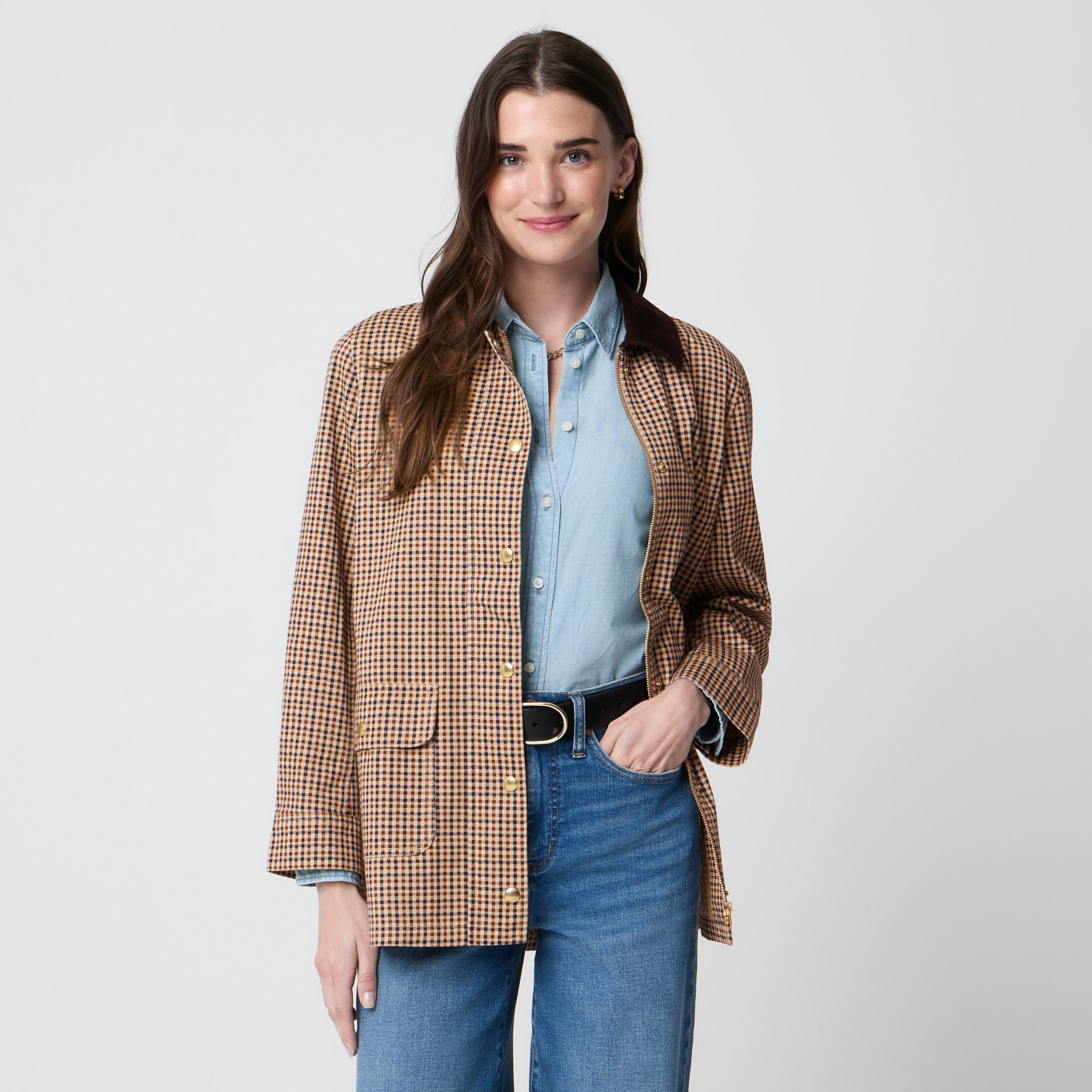 100% cotton long Field jacket