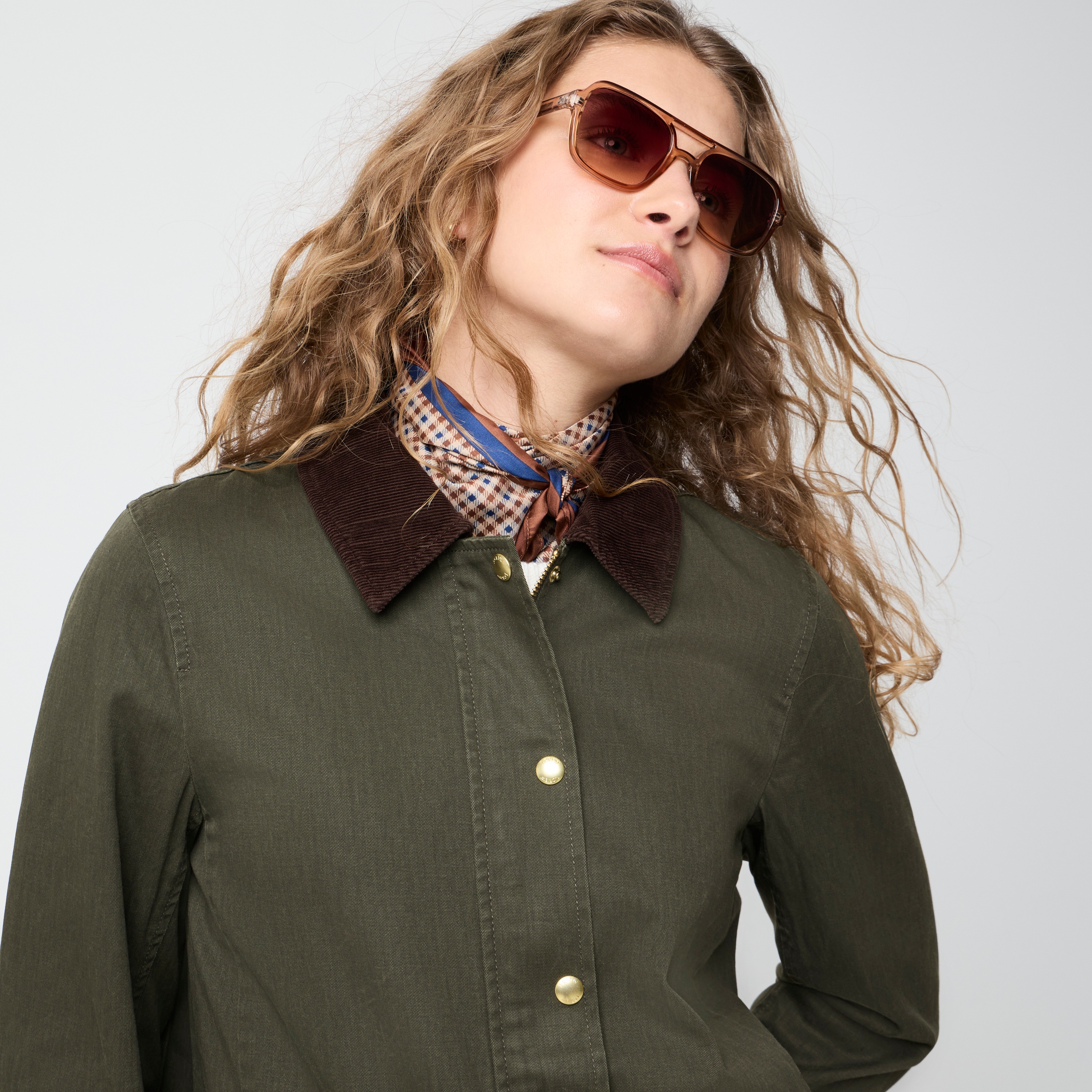 100% cotton long Field jacket