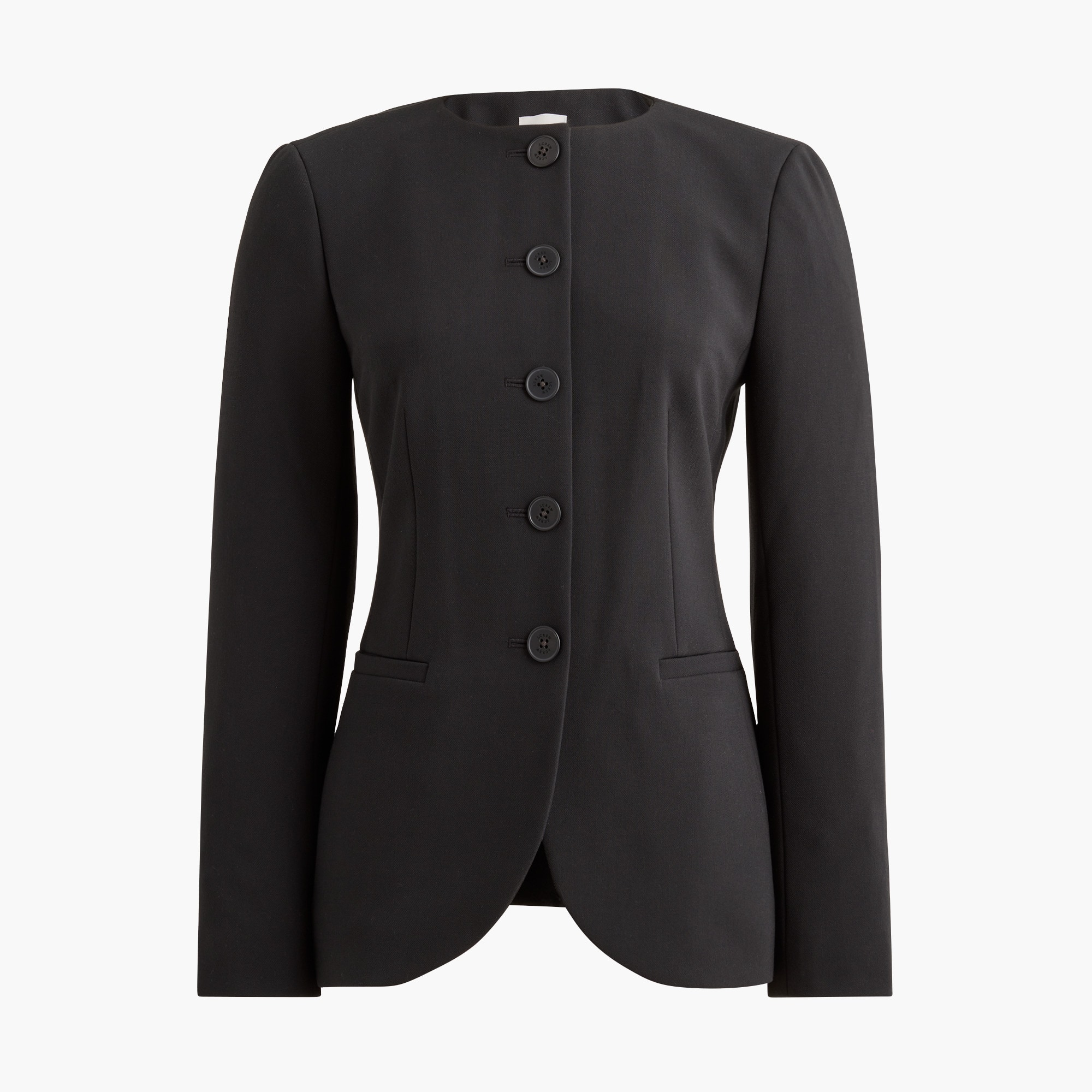 Collarless blazer