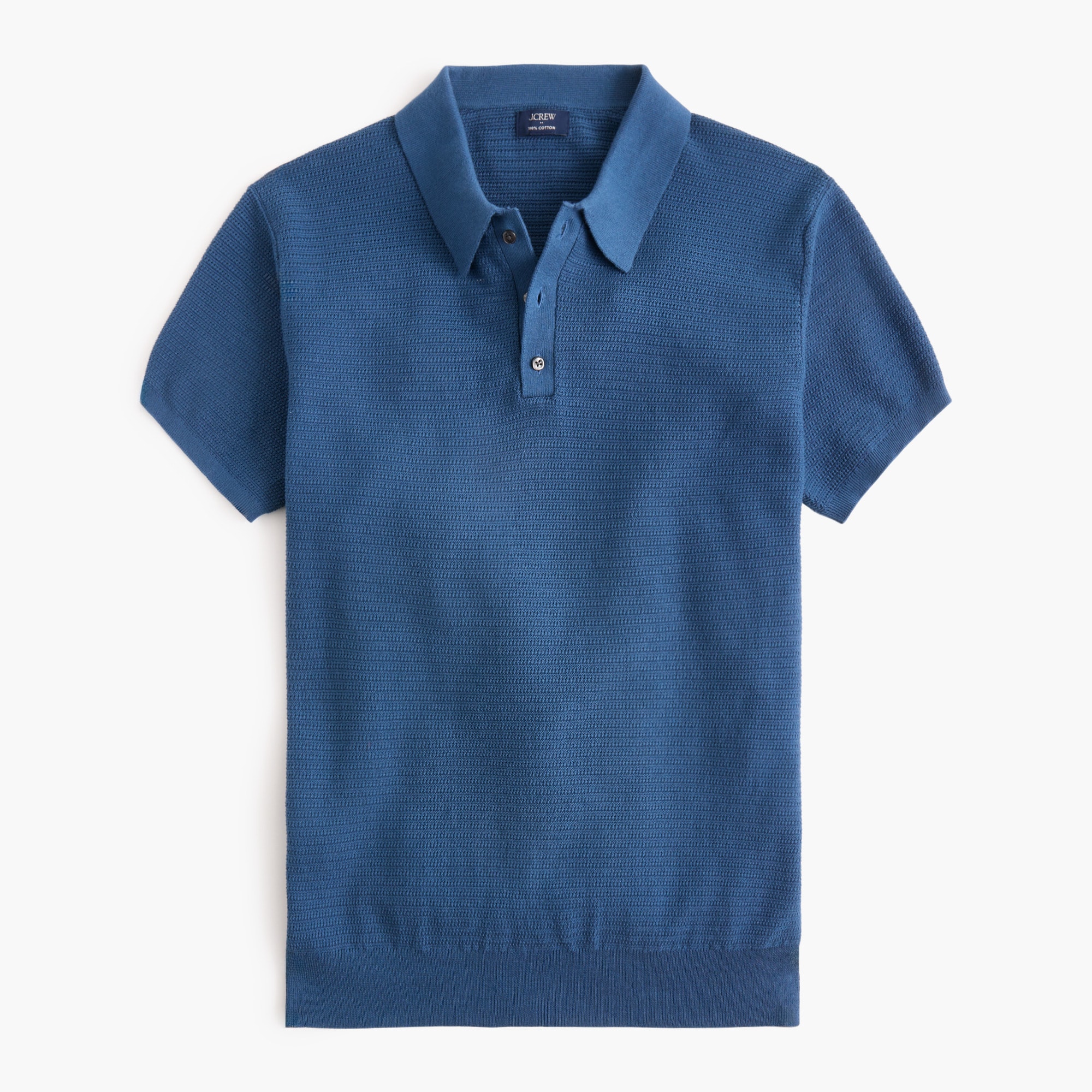 Horizontal textured polo shirt